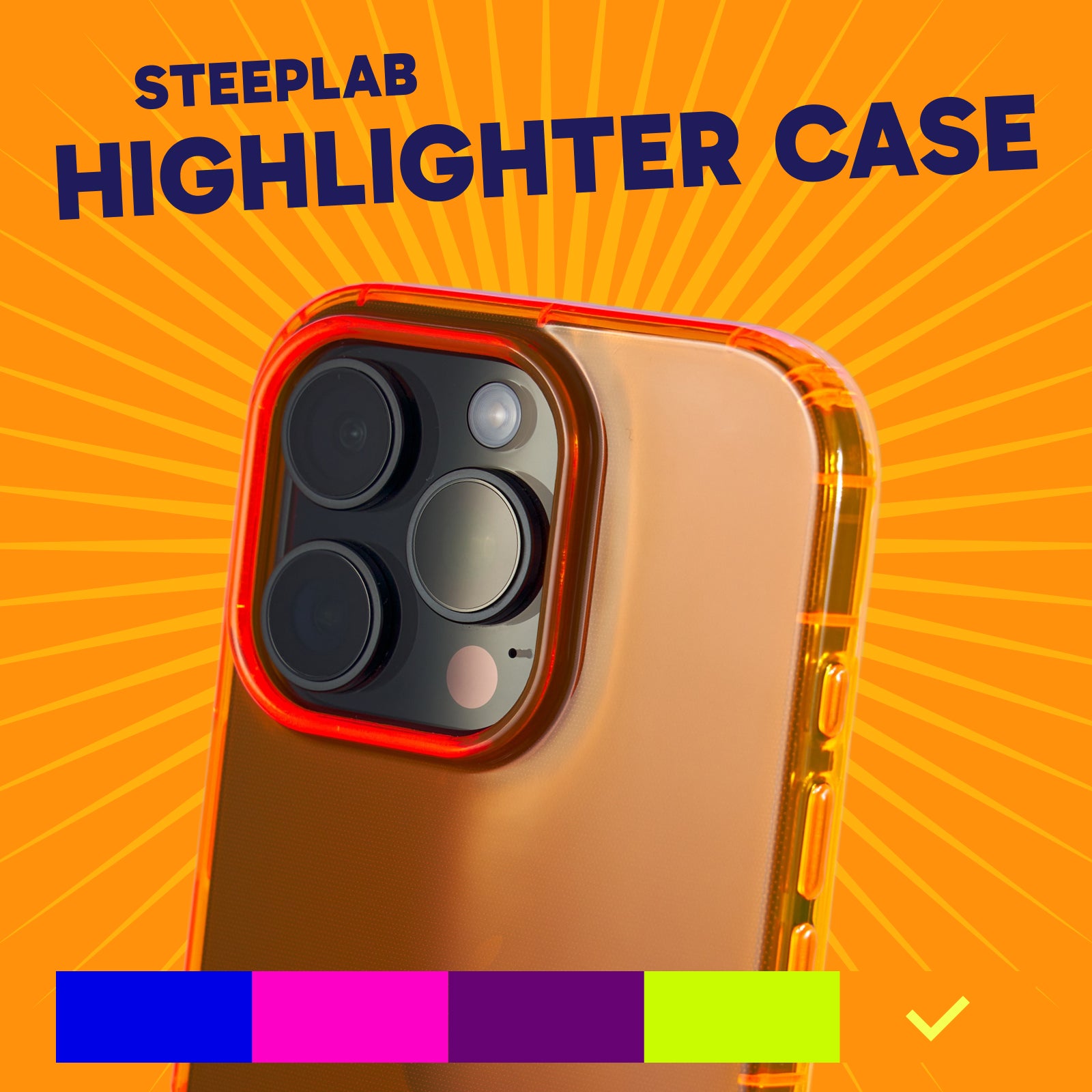 Highlighter Case for iPhone 16 Pro - Intense Bright Orange