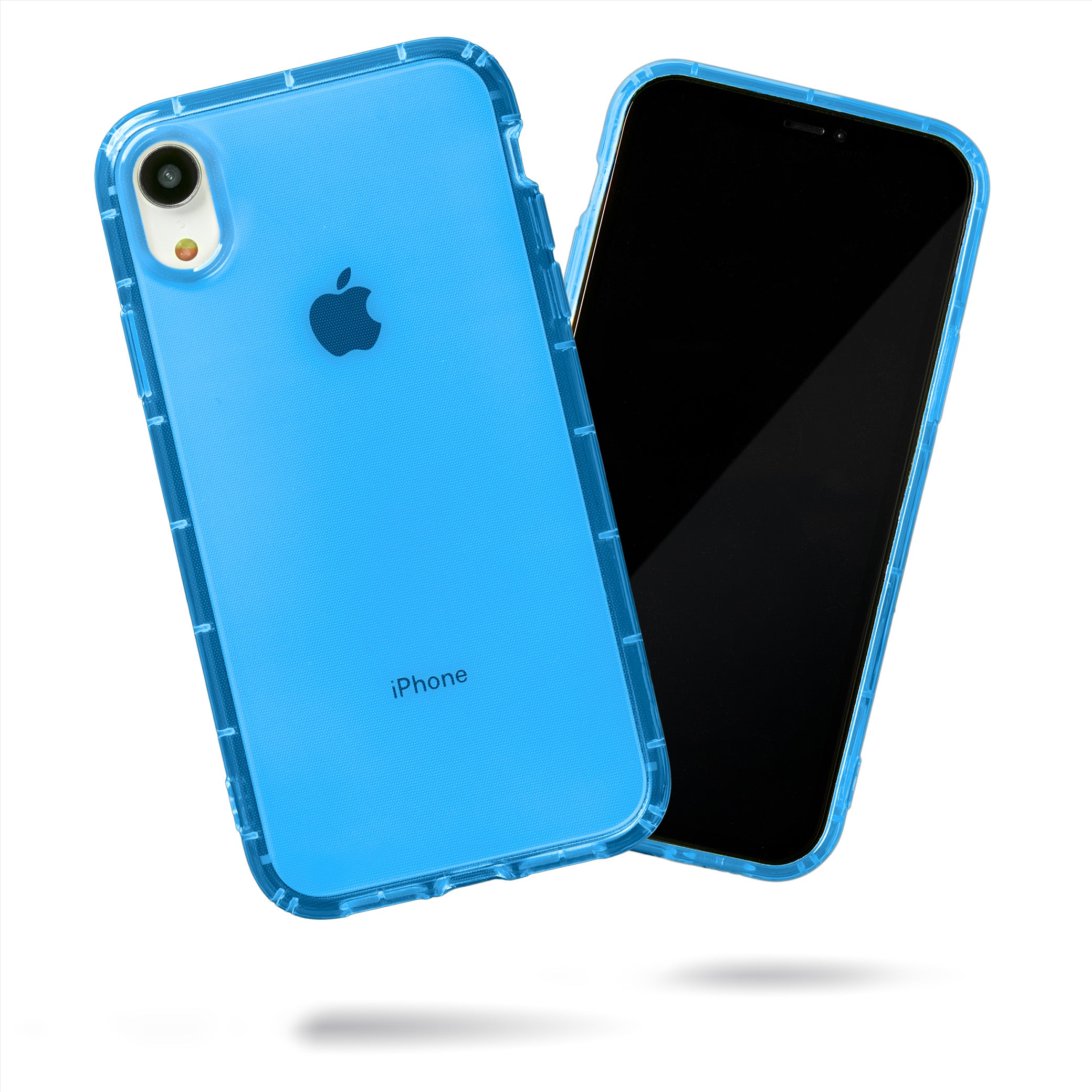 Iphone Xr Blue With Clear Case Gs Products Wave Frame Clear Case