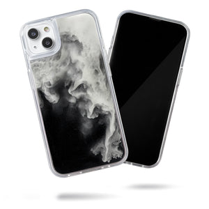 Neon Sand Case for iPhone 14 plus - Hi Contrast Black n White