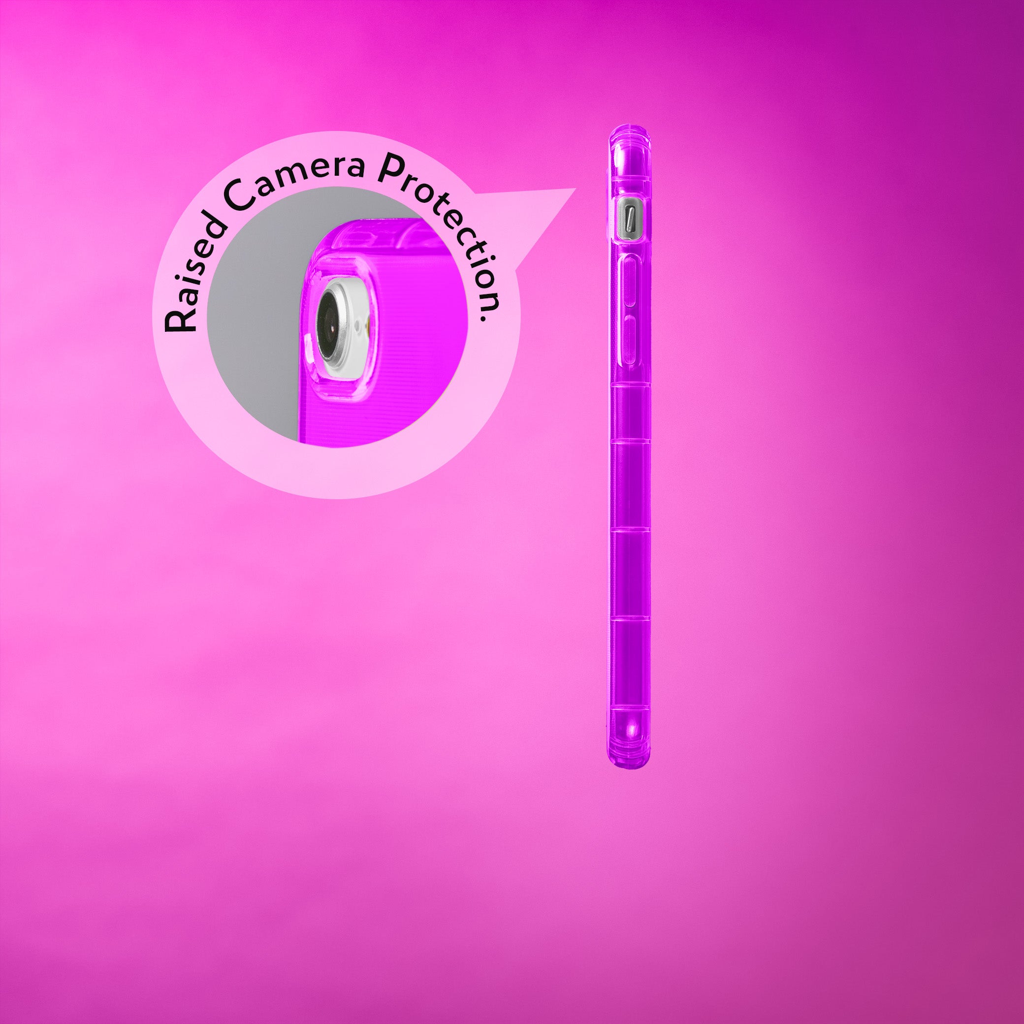Highlighter Case for iPhone SE, iPhone 8 & iPhone 7 - Saturated Vivid Purple