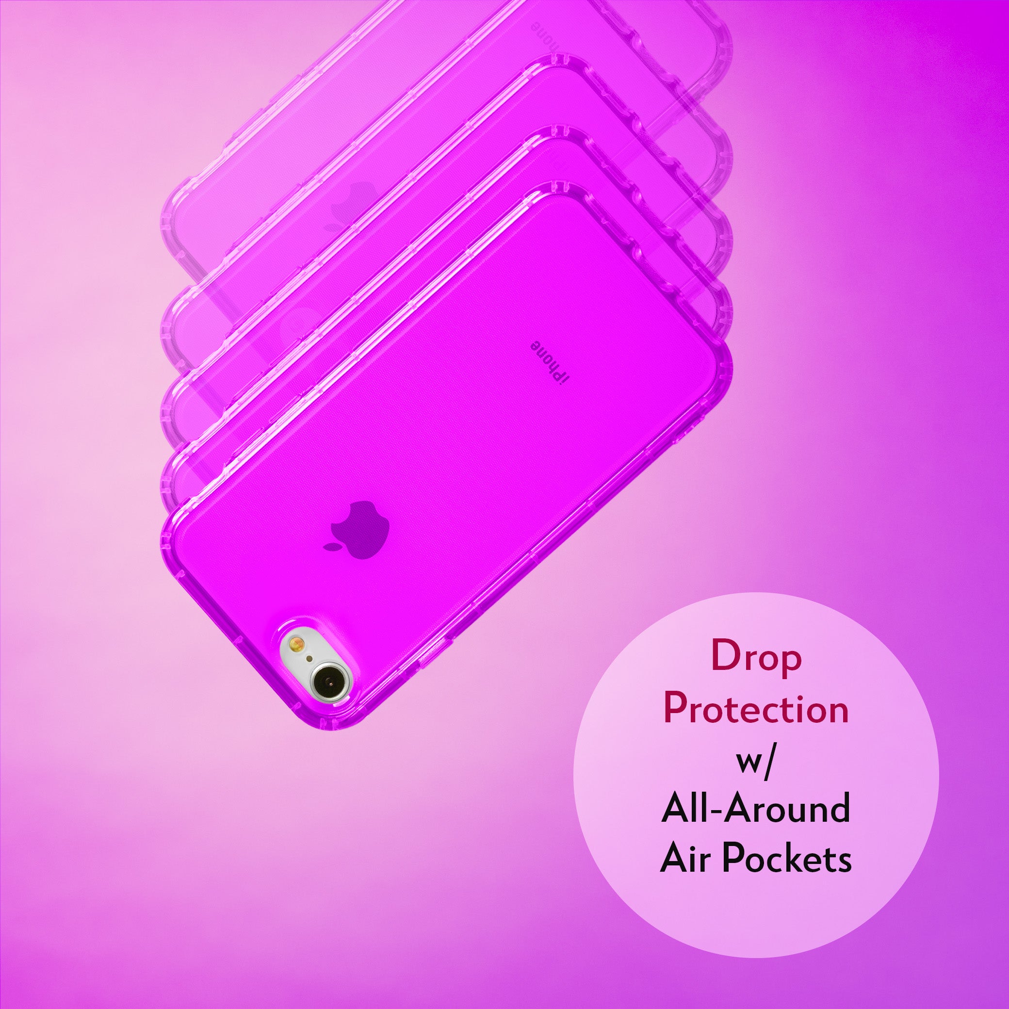 Highlighter Case for iPhone SE, iPhone 8 & iPhone 7 - Saturated Vivid Purple