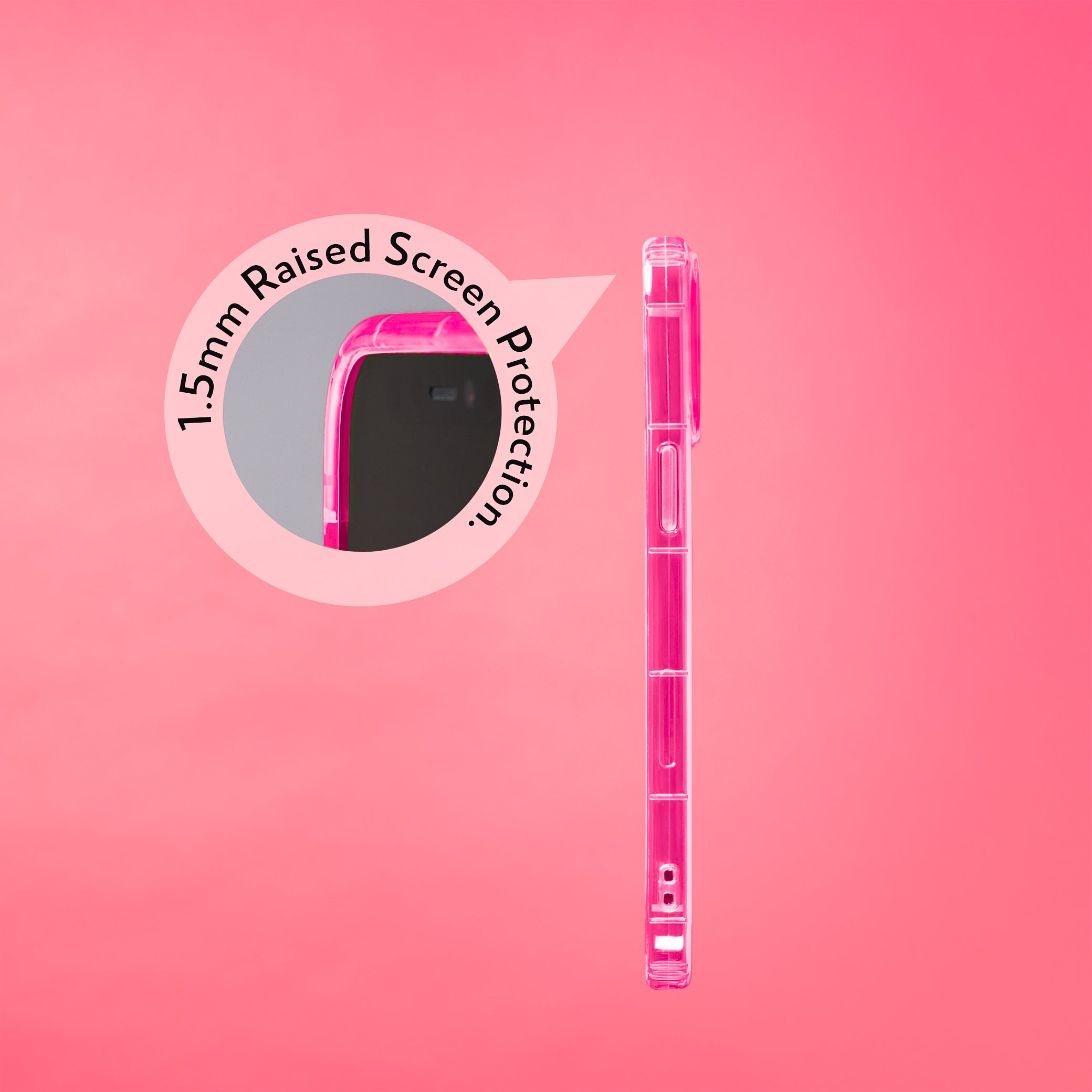 Highlighter Case for iPhone 12 Pro Max - Eye-Catching Hot Pink