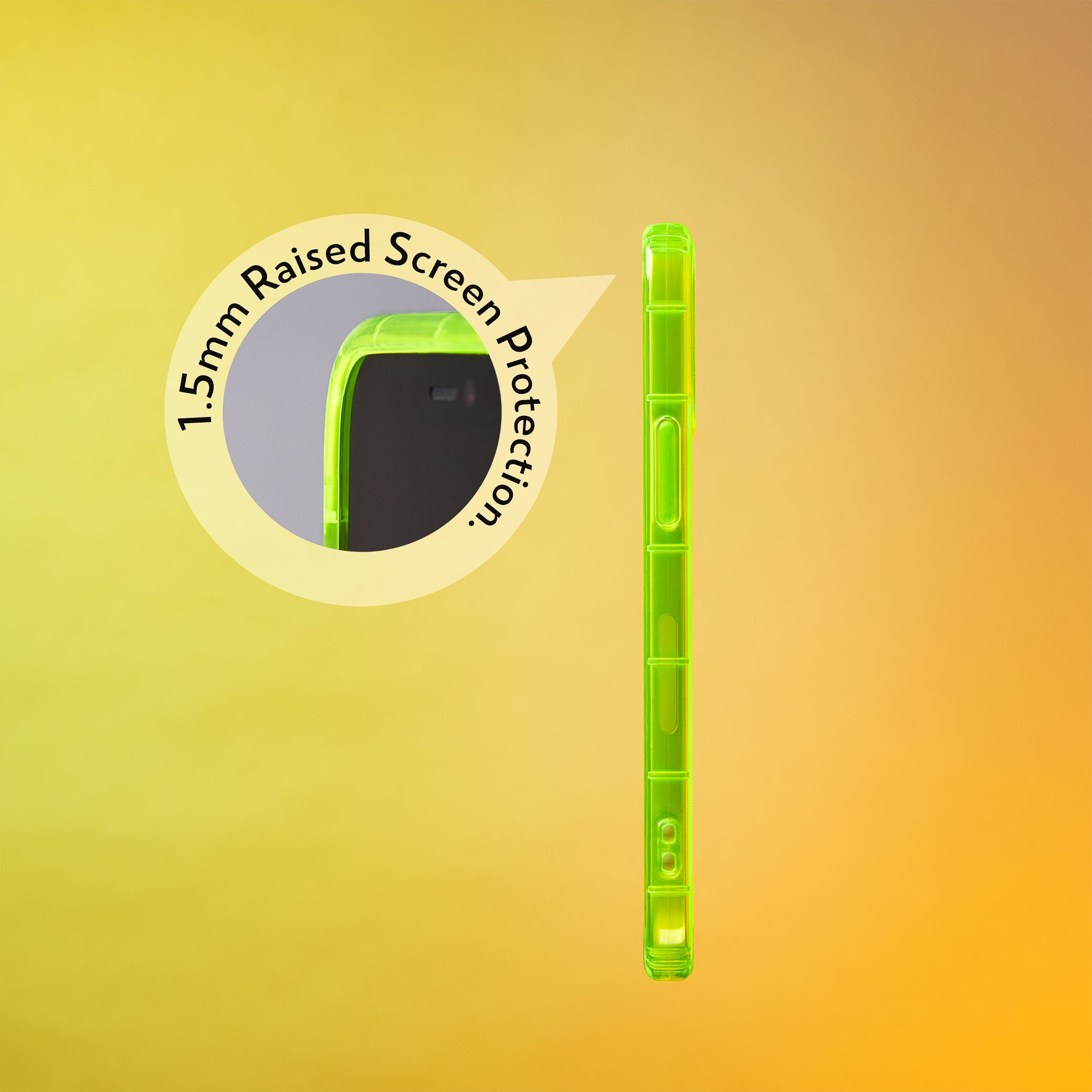 Highlighter Case for iPhone 12 & iPhone 12 Pro - Conspicuous Neon Yellow