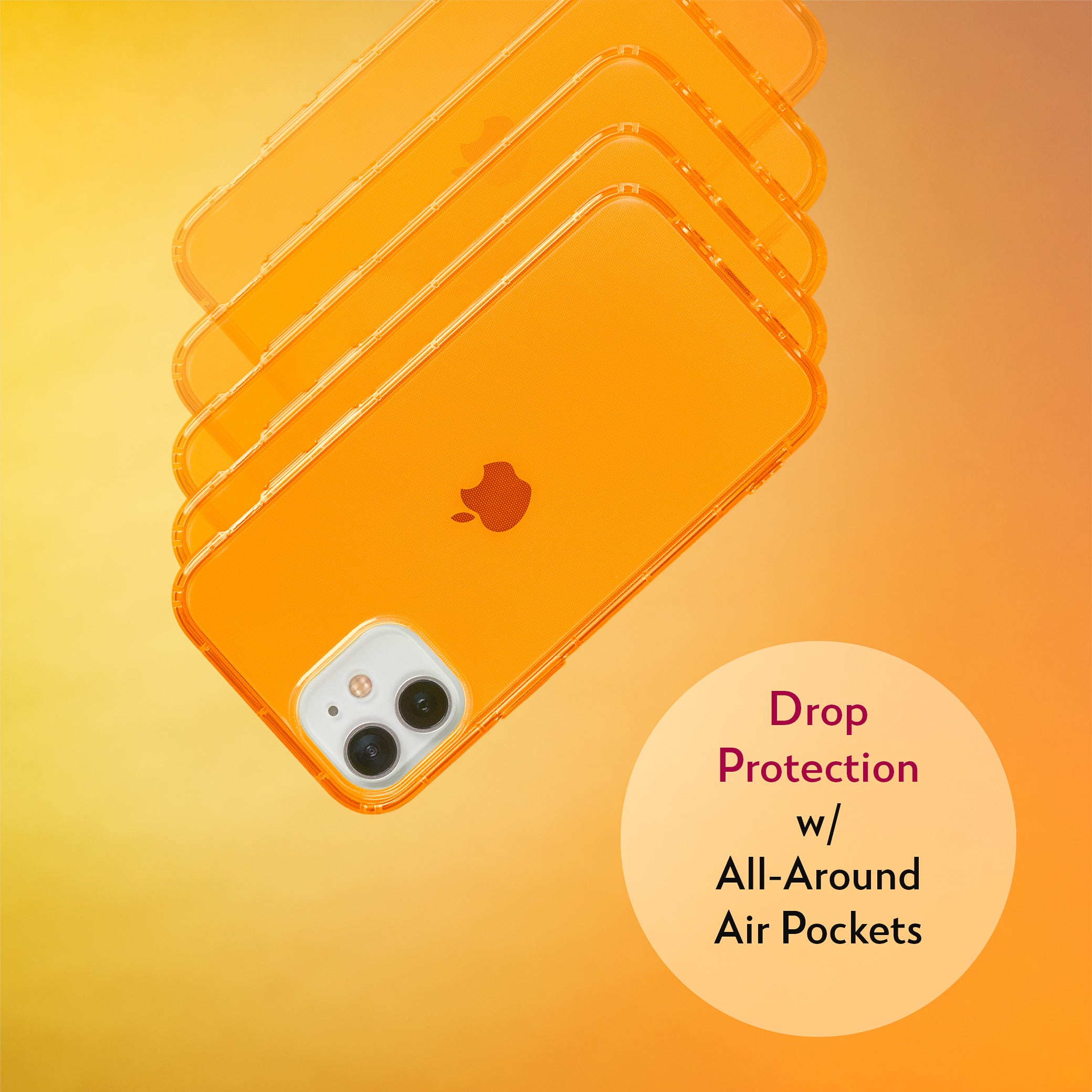 Highlighter Case for iPhone 12 & iPhone 12 Pro - Intense Bright Orange