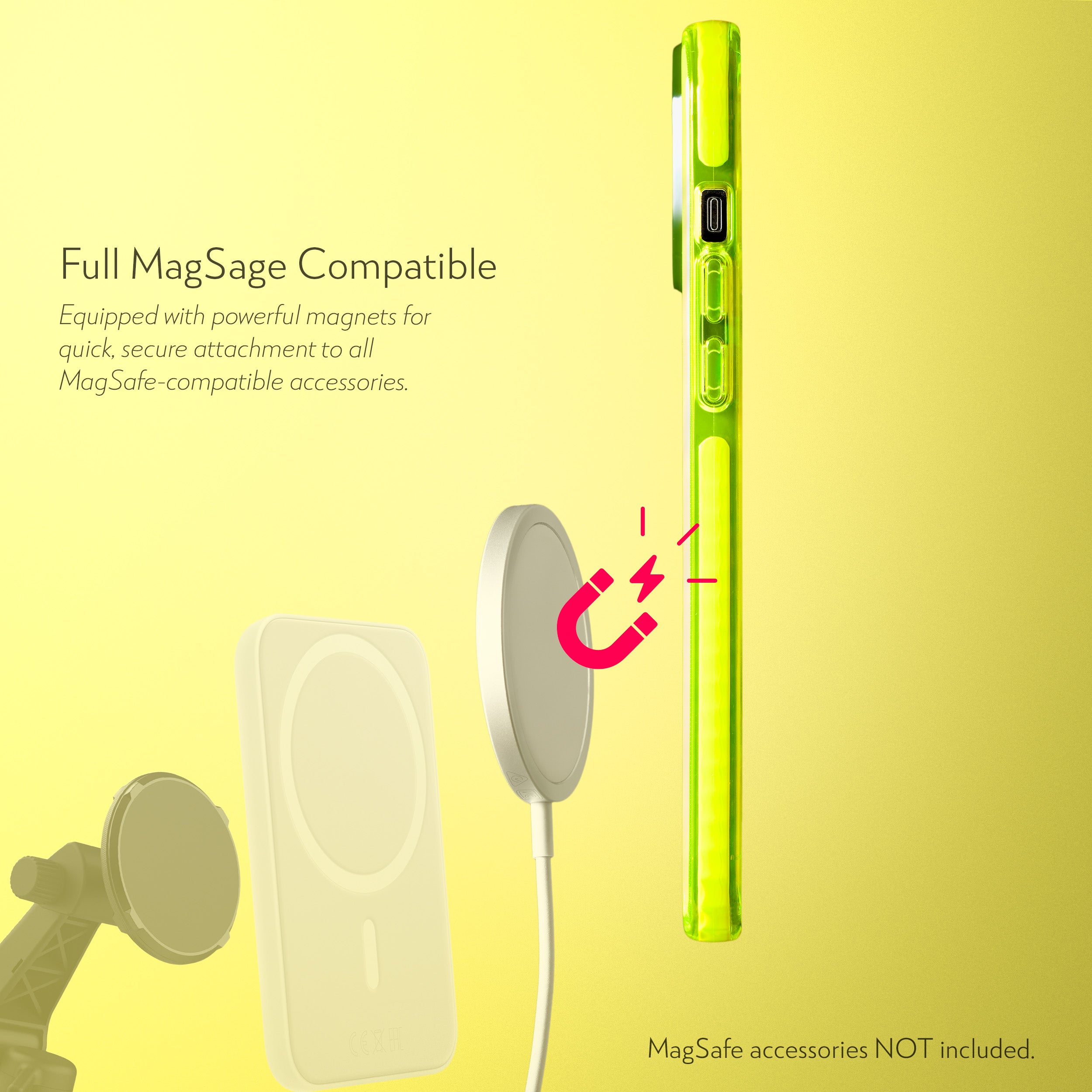 Barrier Case w/ MagSafe for iPhone 14 Pro Max - Hi-Energy Neon Yellow