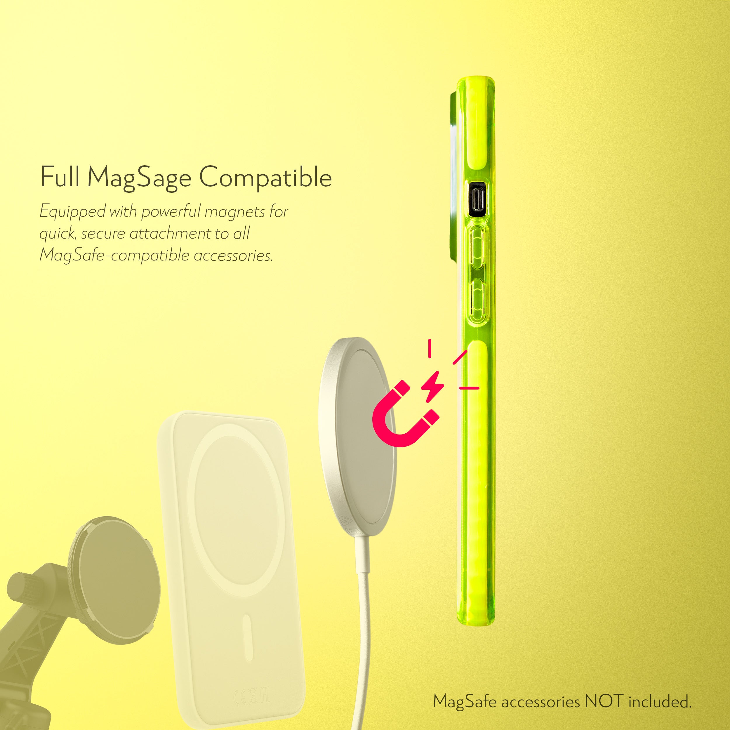 Barrier Case w/ MagSafe for iPhone 13 Pro - Hi-Energy Neon Yellow