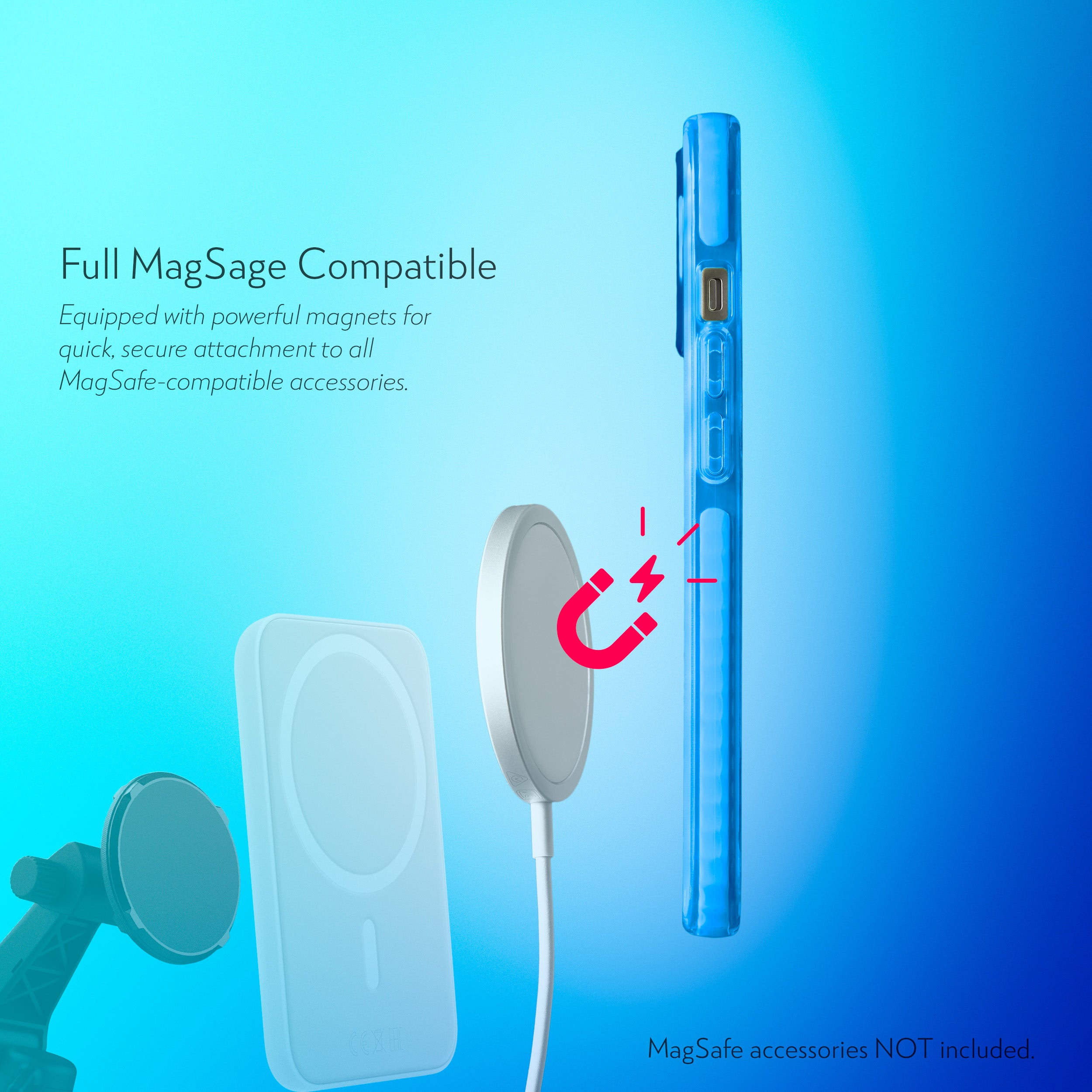 Barrier Case w/ MagSafe for iPhone 15 - Elevated Azure Blue