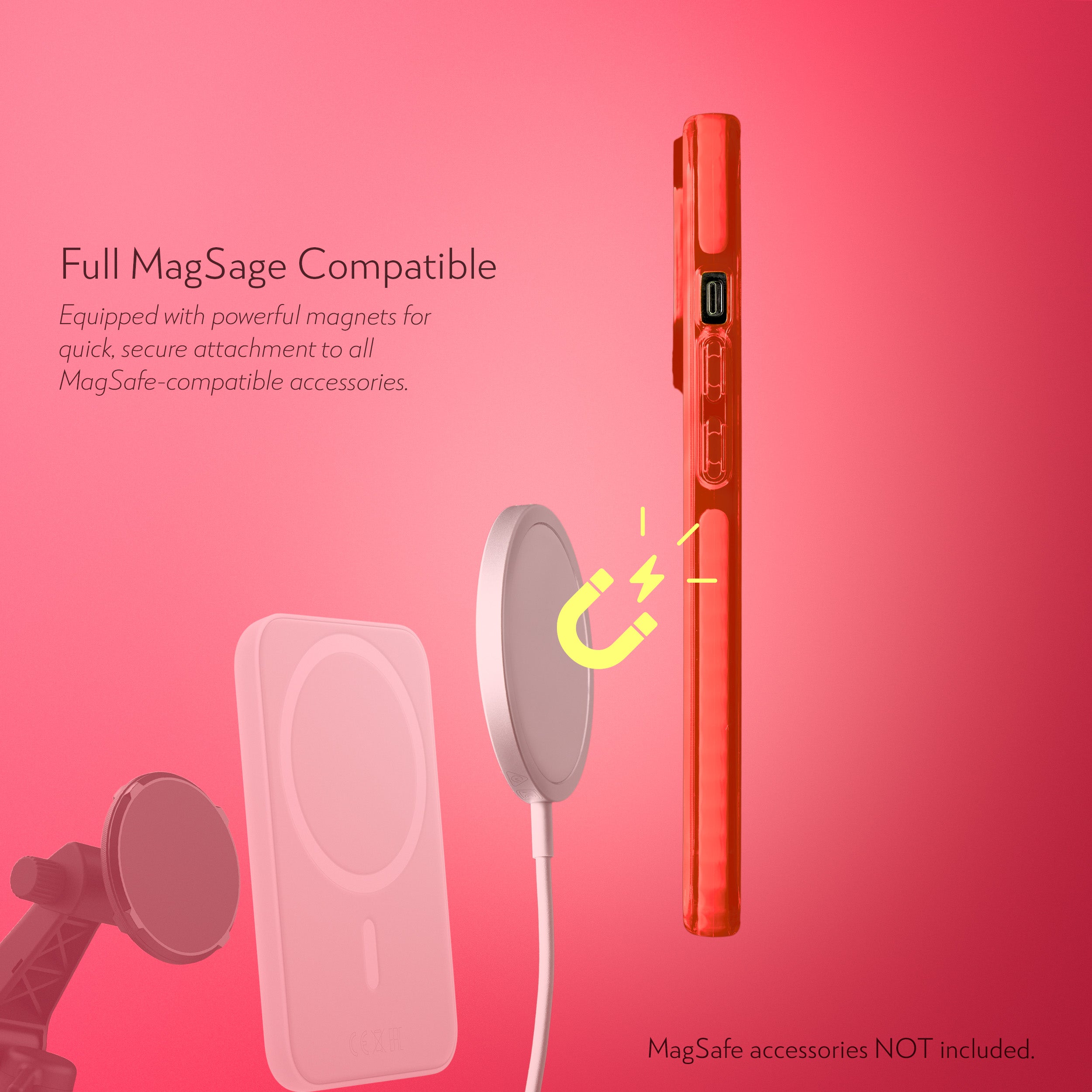 Barrier Case w/ MagSafe for iPhone 14 Pro - Electric Red Strawberry