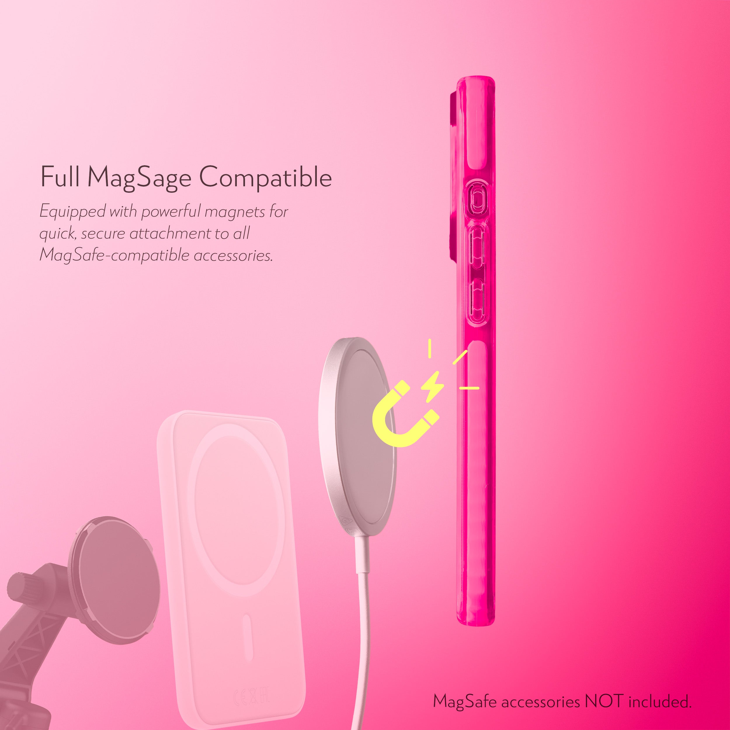 Barrier Case w/ MagSafe for iPhone 15 Pro - Radiant Hot Pink