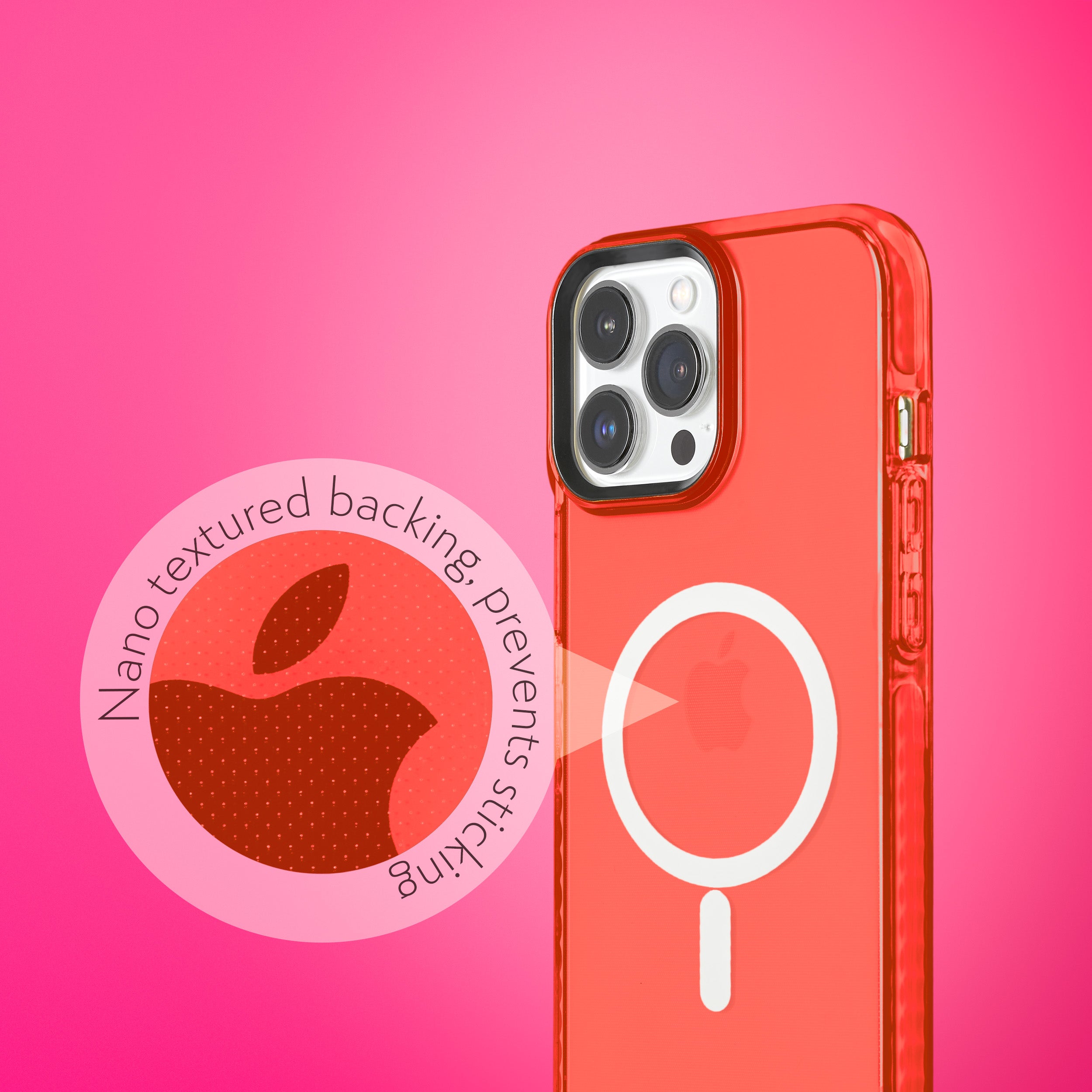 Barrier Case w/ MagSafe for iPhone 13 Pro Max - Electric Red Strawberry