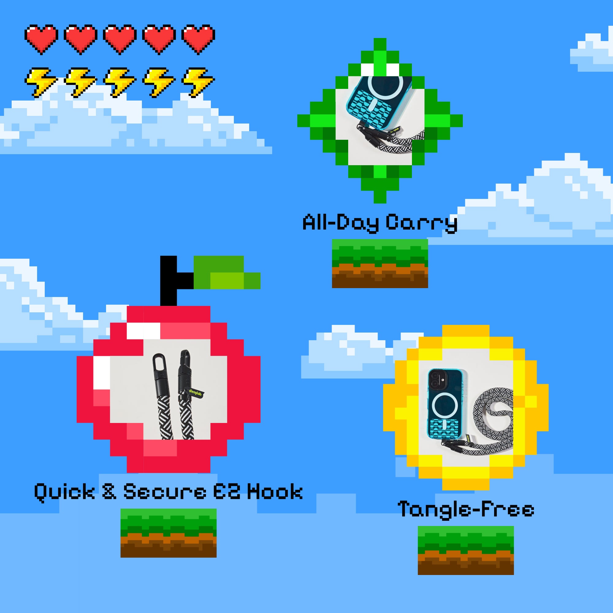 Freehand GoKit - Crossbody Lanyard + Phone Tab Bundle