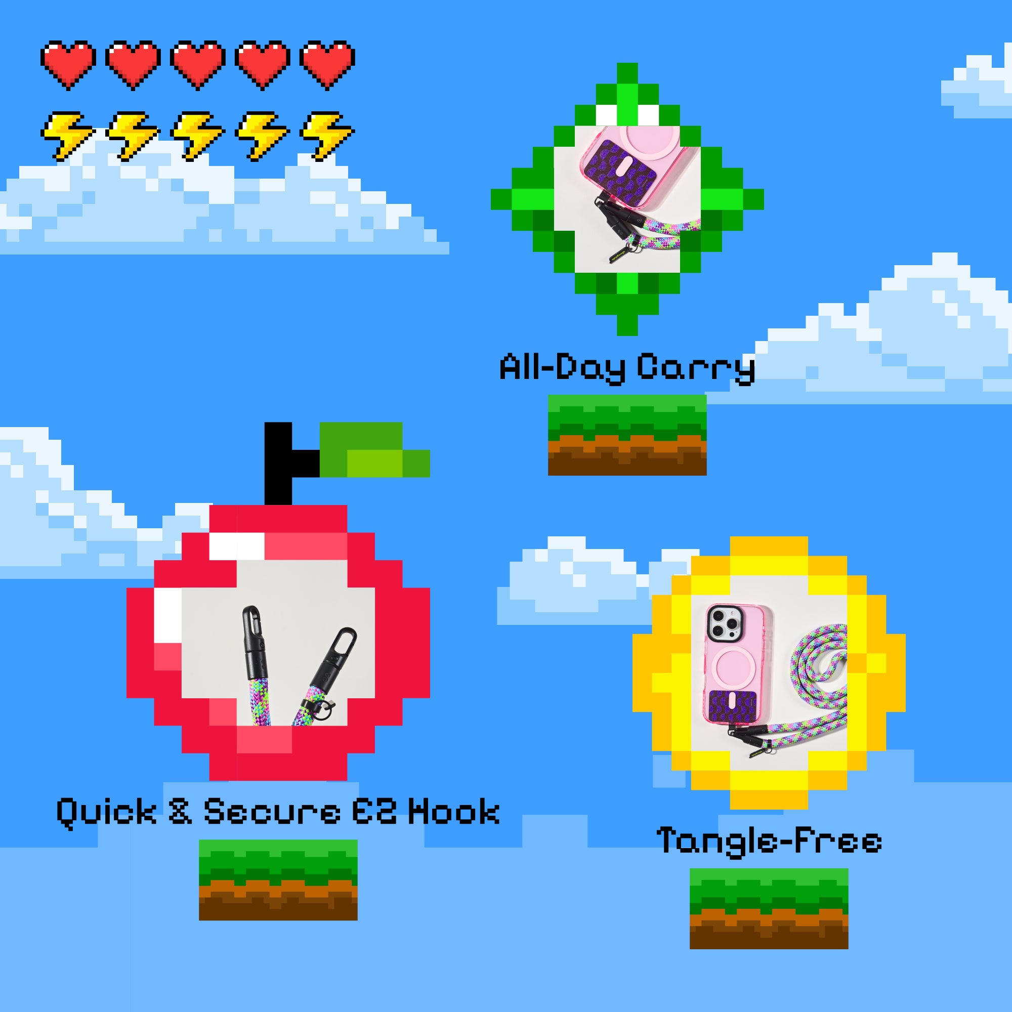 Freehand GoKit - Crossbody Lanyard + Phone Tab Bundle