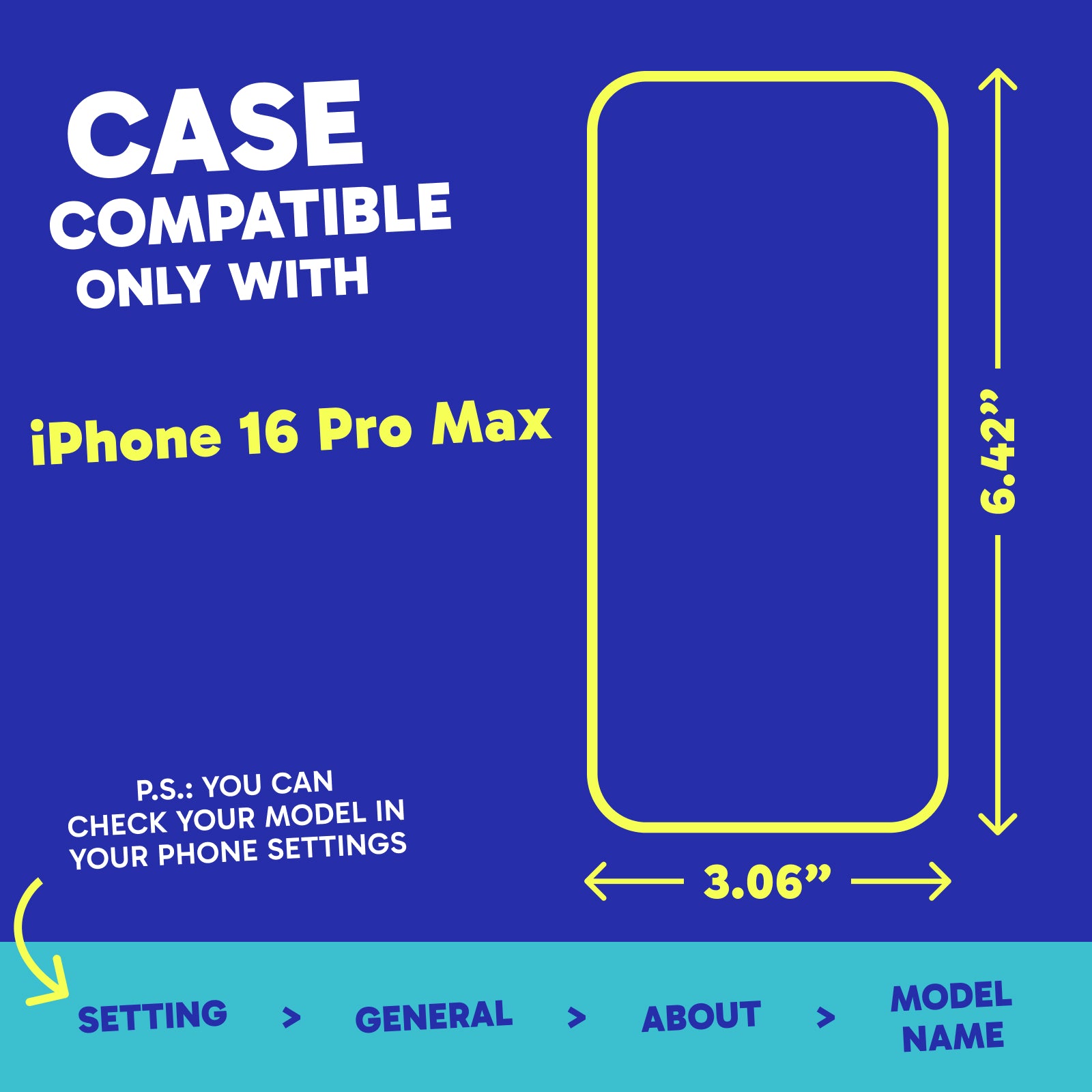 Highlighter Case for iPhone 16 Pro Max - Elevated Azure Blue