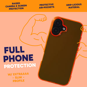 Highlighter Case for iPhone 16 - Intense Bright Orange
