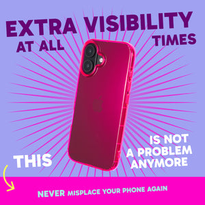 Highlighter Case for iPhone 16 - Eye-Catching Hot Pink