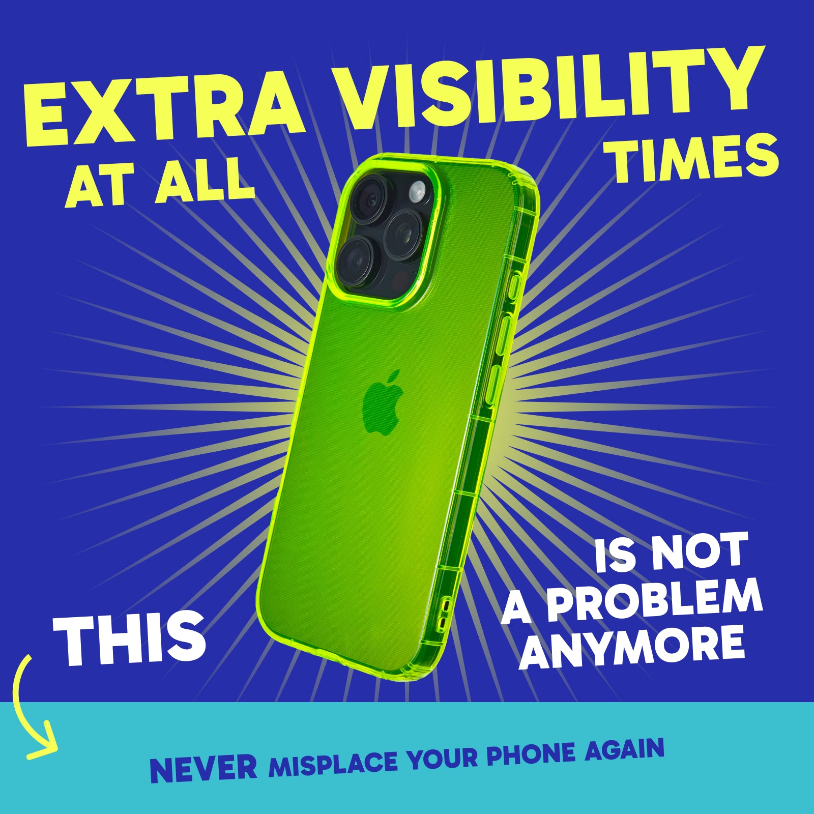 Highlighter Case for iPhone 16 Pro - Conspicuous Neon Yellow