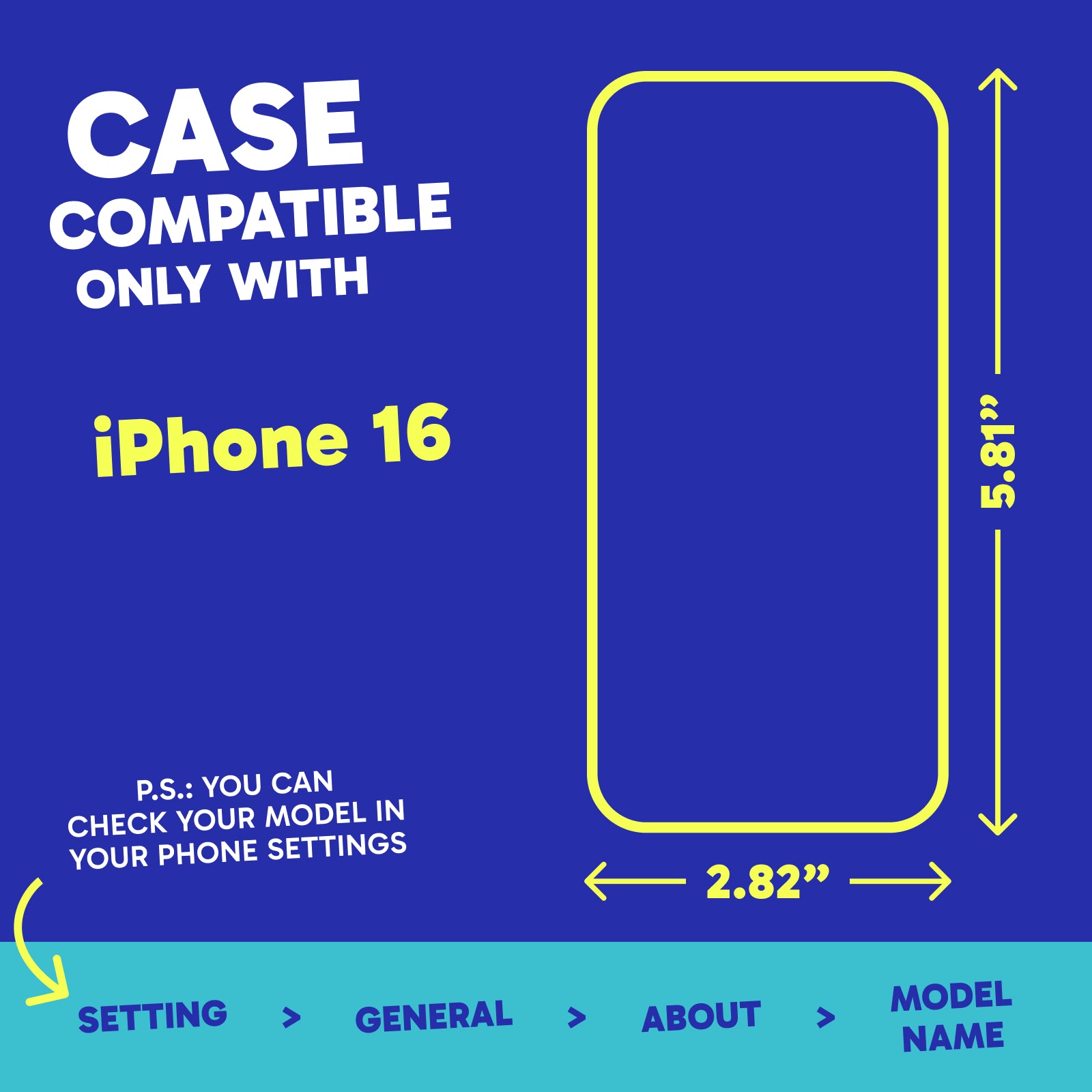 Highlighter Case for iPhone 16 - Conspicuous Neon Yellow