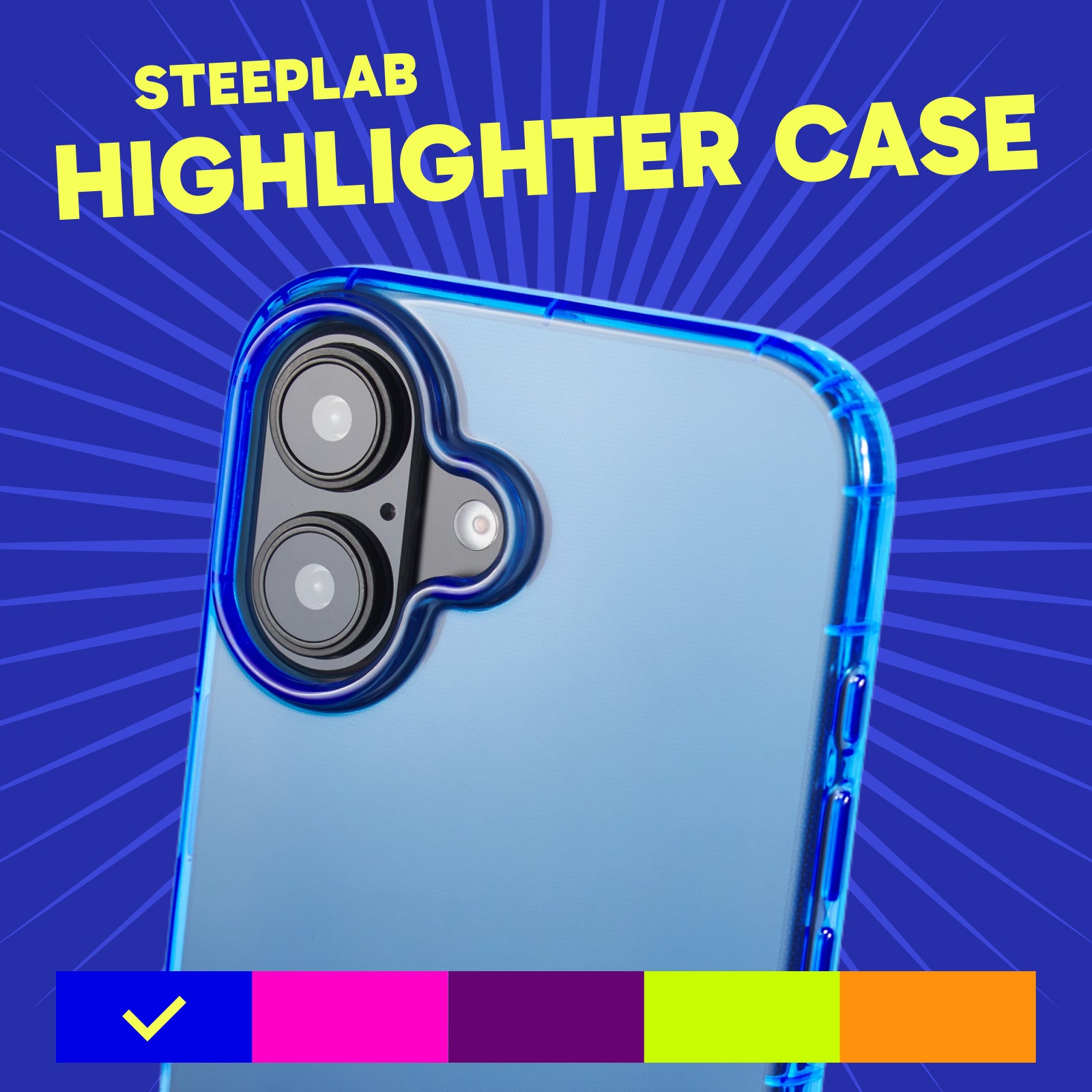 Highlighter Case for iPhone 16 - Elevated Azure Blue
