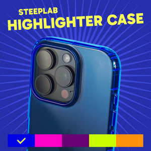Highlighter Case for iPhone 16 Pro - Elevated Azure Blue
