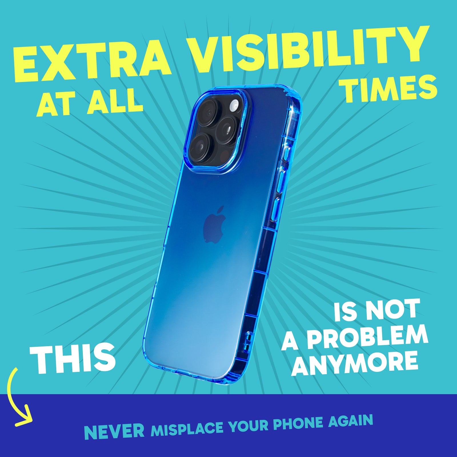 Highlighter Case for iPhone 16 Pro - Elevated Azure Blue
