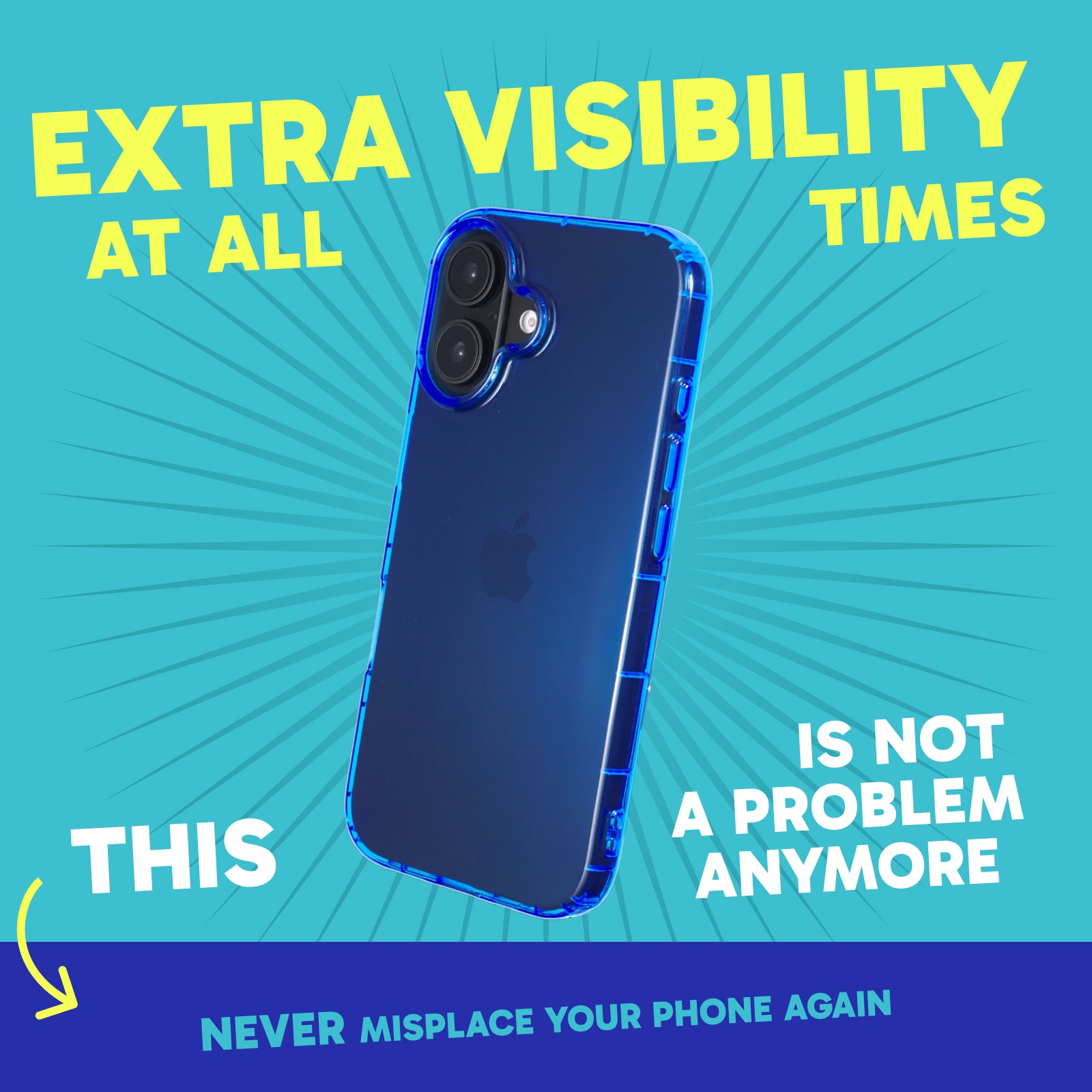 Highlighter Case for iPhone 16 - Elevated Azure Blue