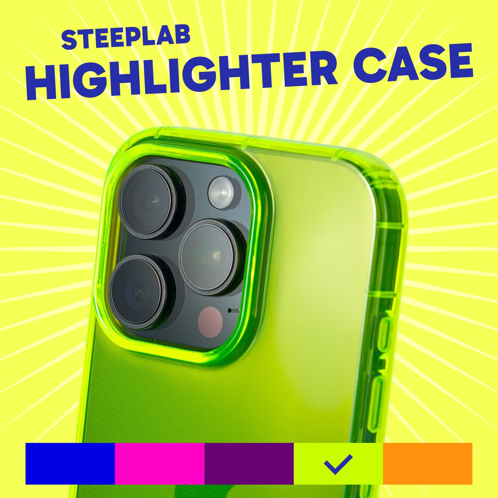 Highlighter Case for iPhone 16 Pro - Conspicuous Neon Yellow
