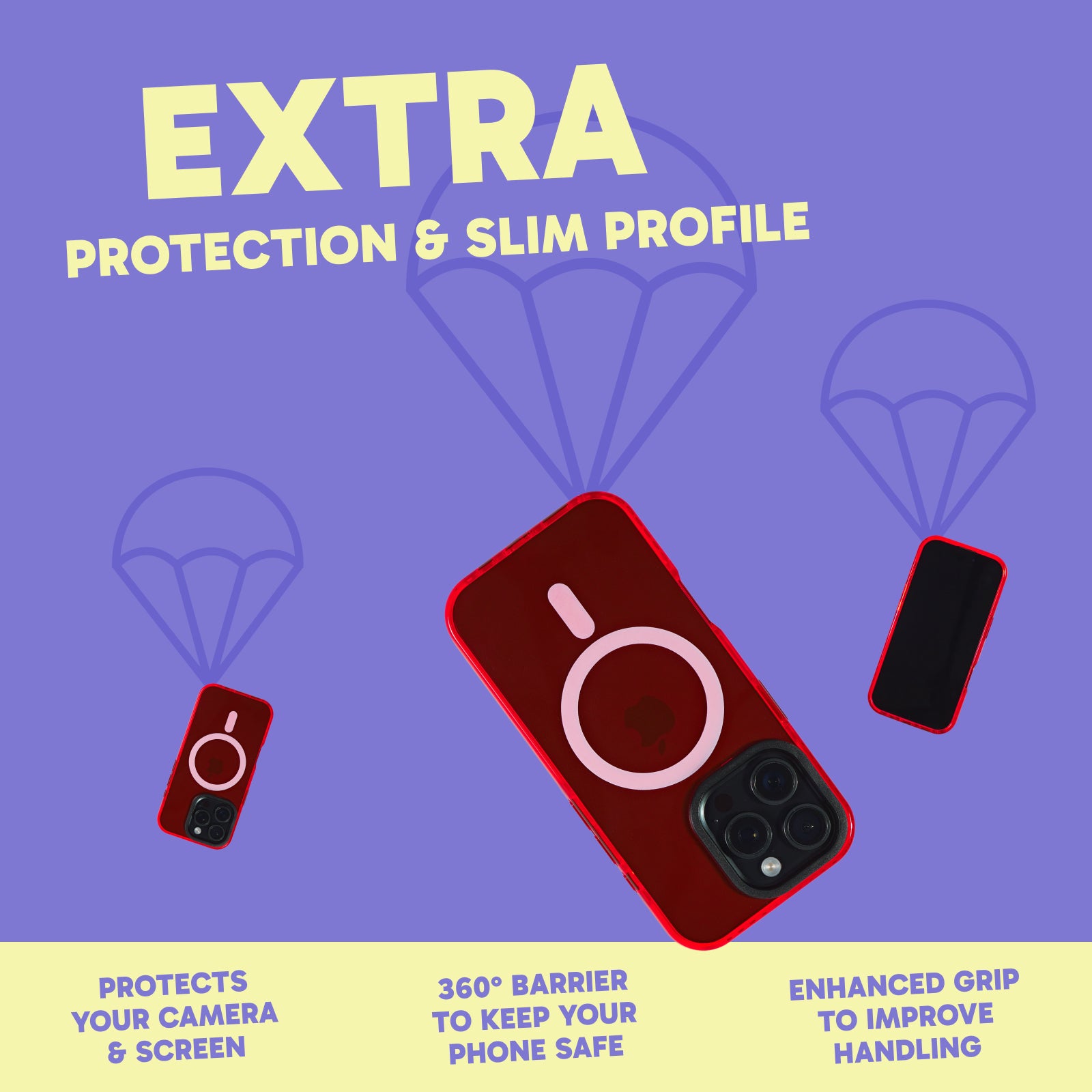 Barrier Case w/ MagSafe for iPhone 16 Pro Max - Electric Red Strawberry