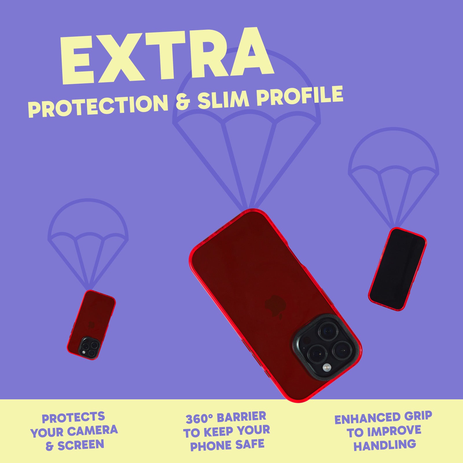 Barrier Case for iPhone 16 Pro - Electric Red Strawberry