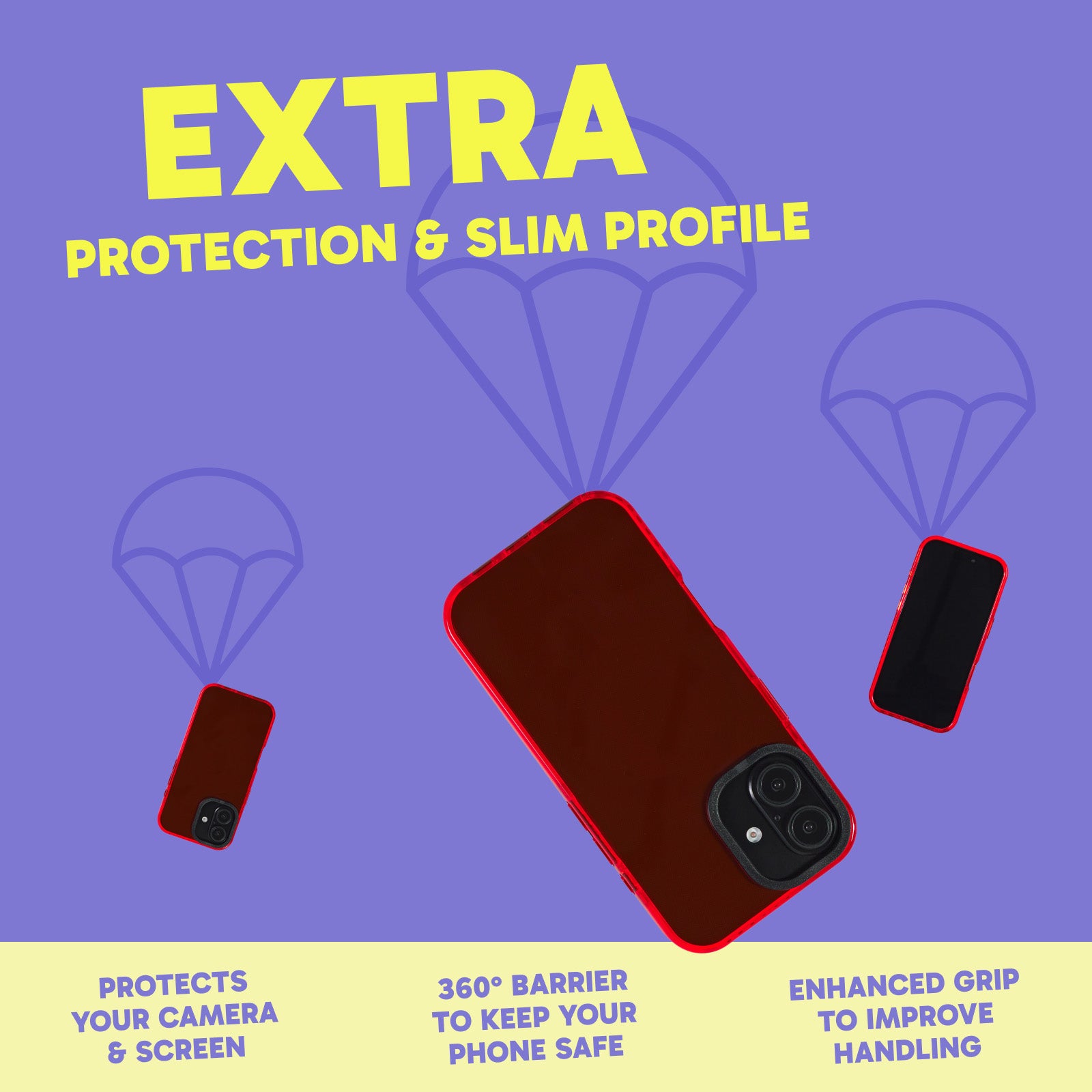 Barrier Case for iPhone 16 - Electric Red Strawberry