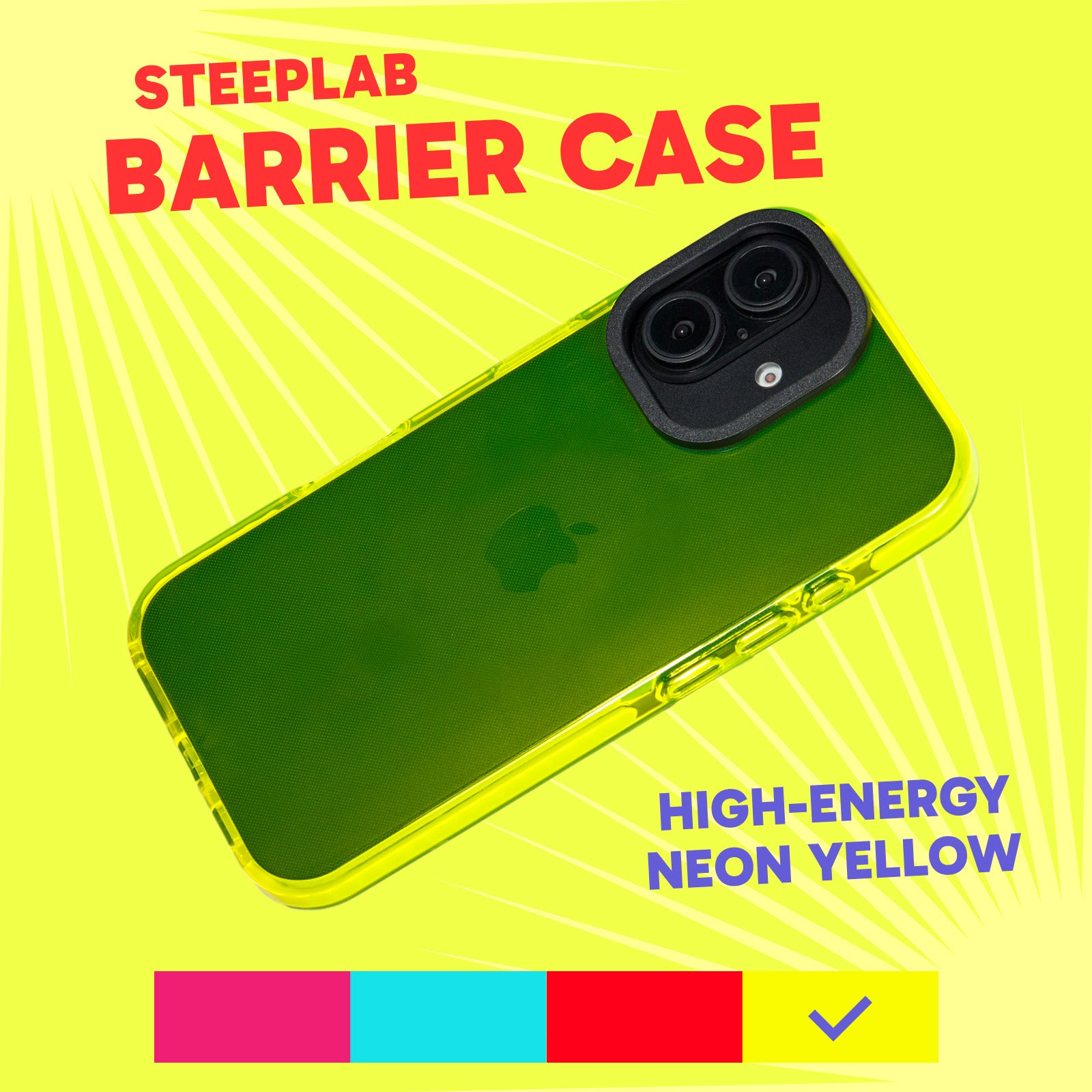Barrier Case for iPhone 16 - Hi-Energy Neon Yellow