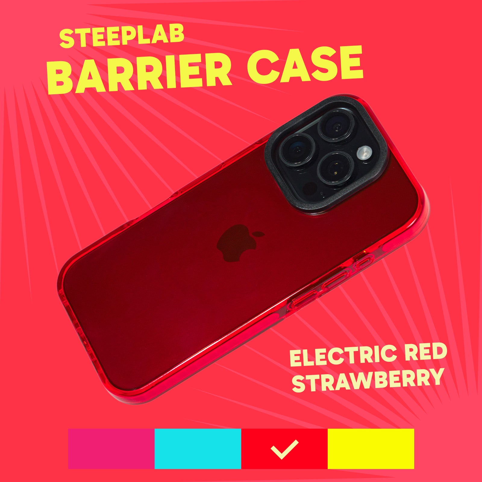 Barrier Case for iPhone - Electric Red Strawberry
