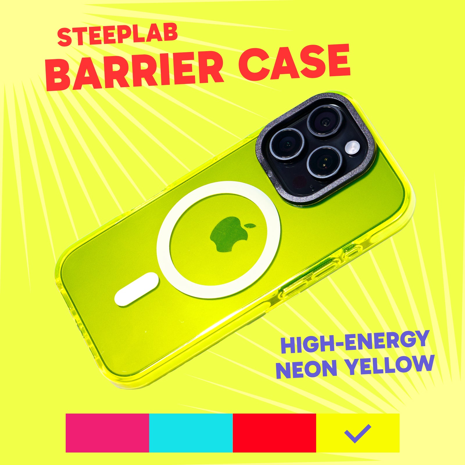 Barrier Case w/ MagSafe for iPhone 16 Pro Max - Hi-Energy Neon Yellow