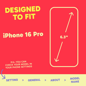 Barrier Case for iPhone 16 Pro - Electric Red Strawberry