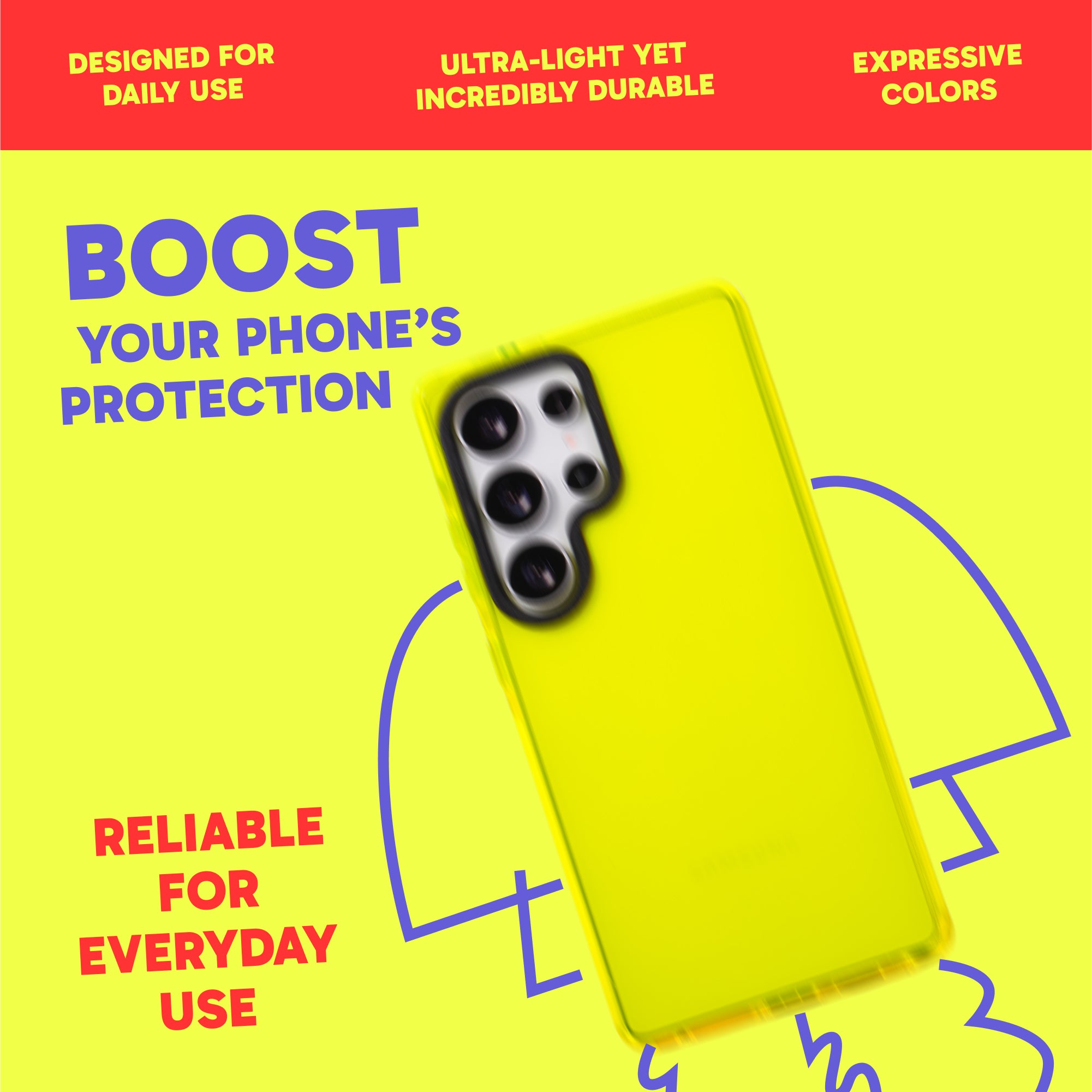 Barrier Case for Galaxy S25 Ultra - Hi-Energy Neon Yellow