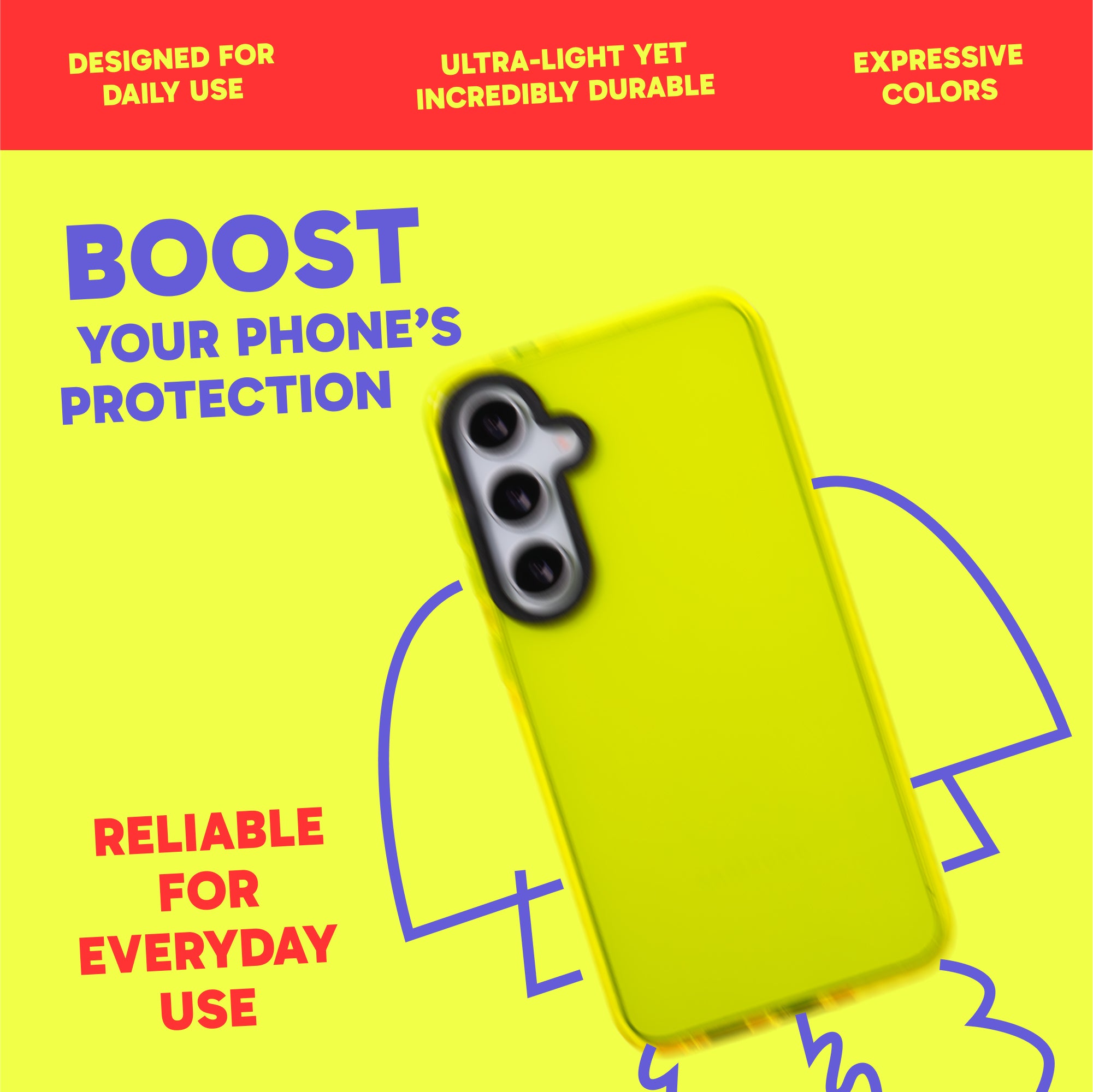 Barrier Case for Galaxy S25 Plus - Hi-Energy Neon Yellow
