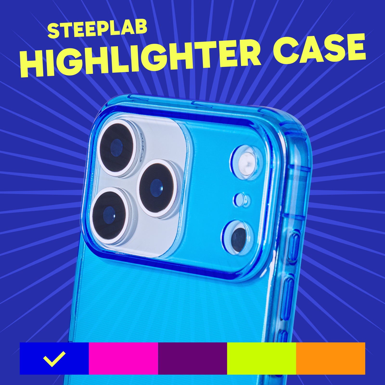 Highlighter Case for iPhone 17 Pro - Elevated Azure Blue