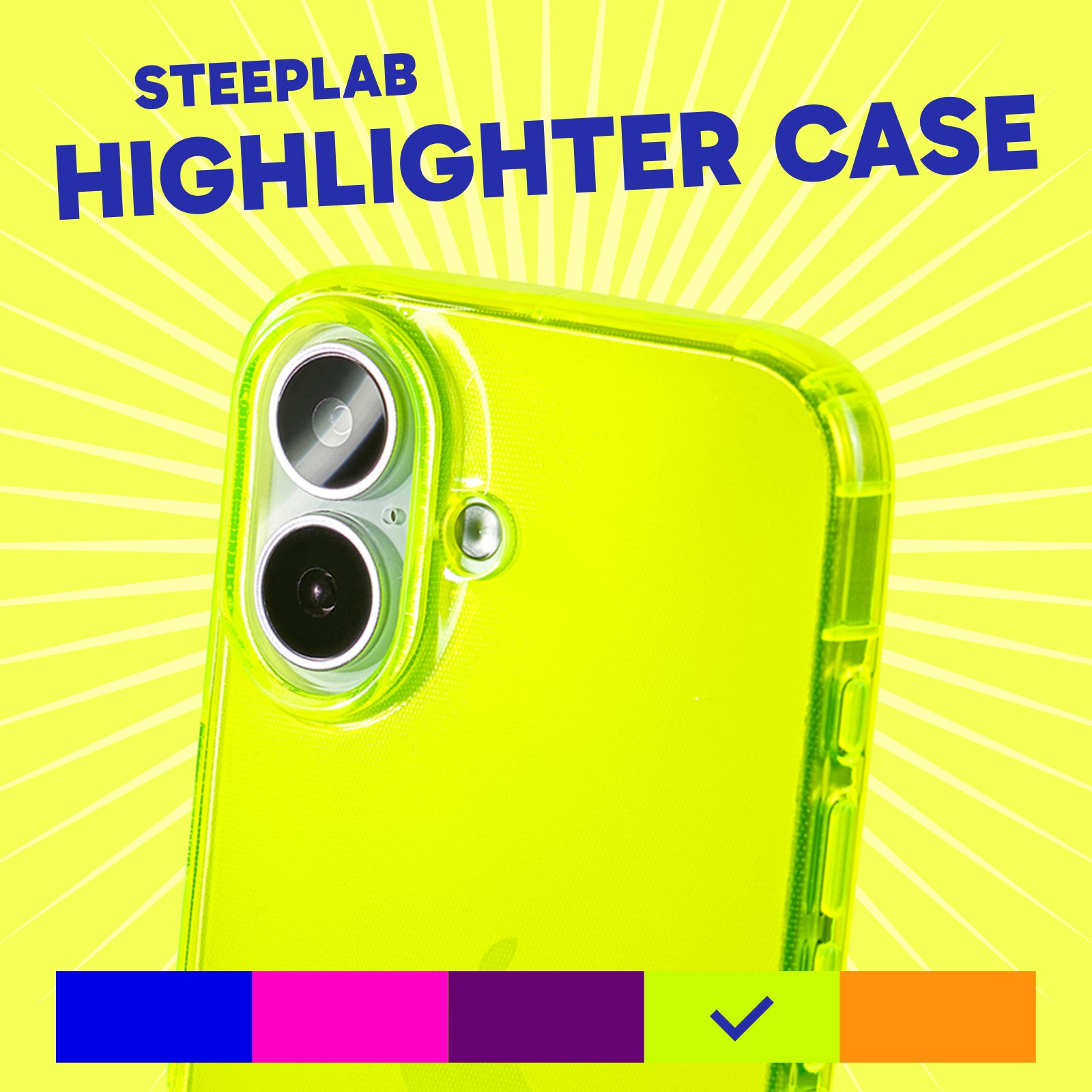 Highlighter Case for iPhone 17 - Conspicuous Neon Yellow