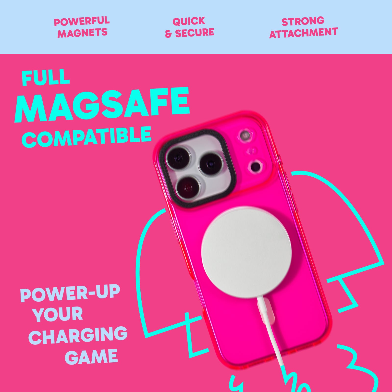 MagSafe Barrier Case for iPhone 17 Pro - Radiant Hot Pink