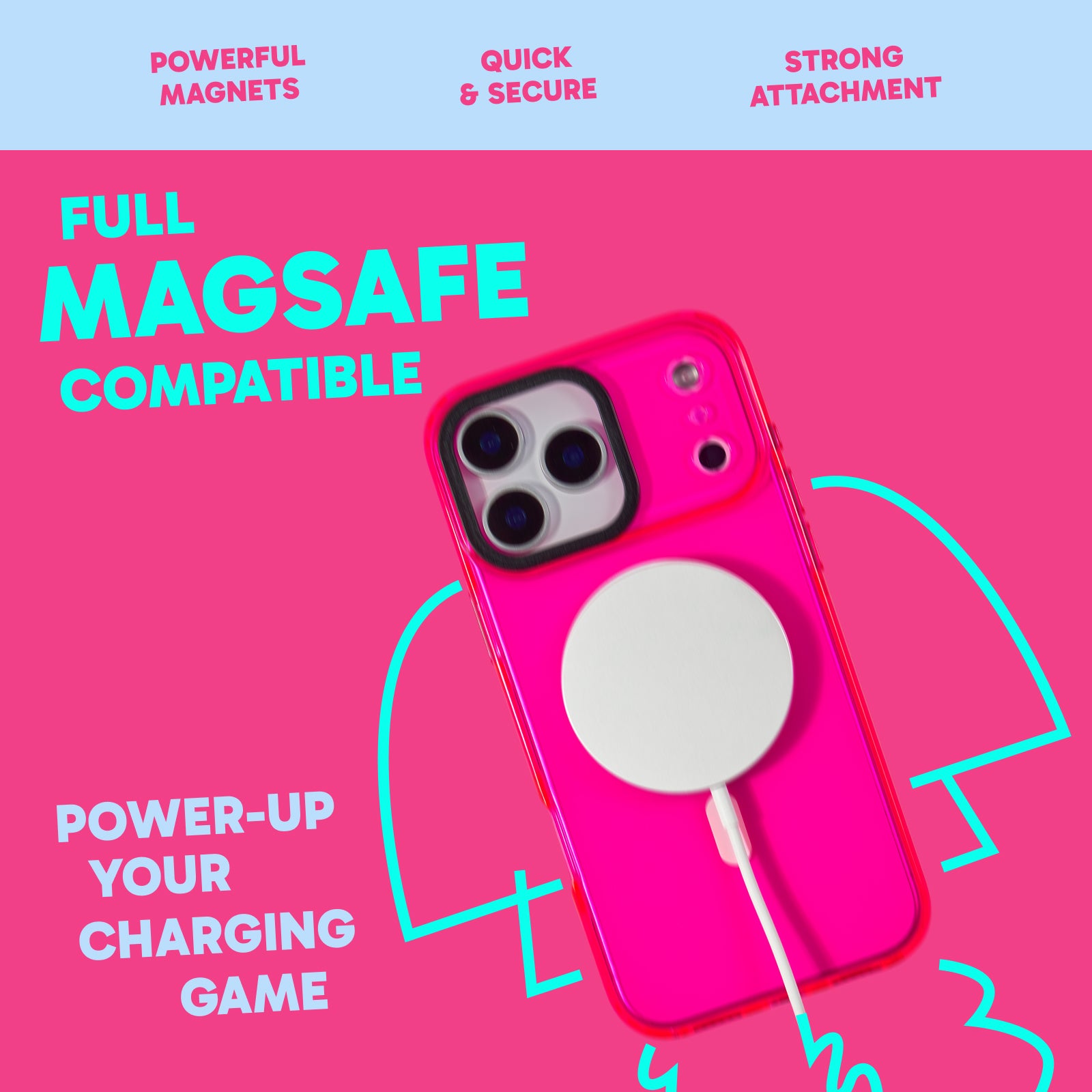 MagSafe Barrier Case for iPhone 17 Pro Max - Radiant Hot Pink