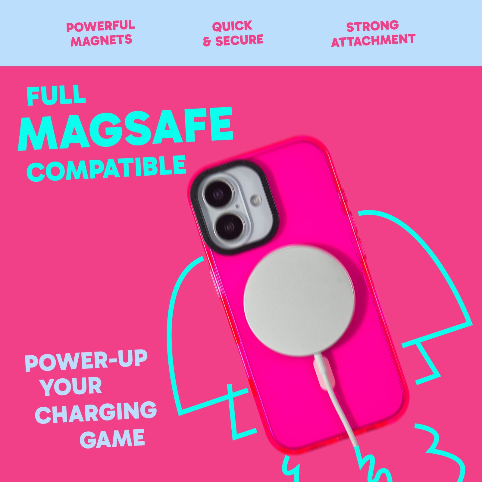 MagSafe Barrier Case for iPhone 17 - Radiant Hot Pink