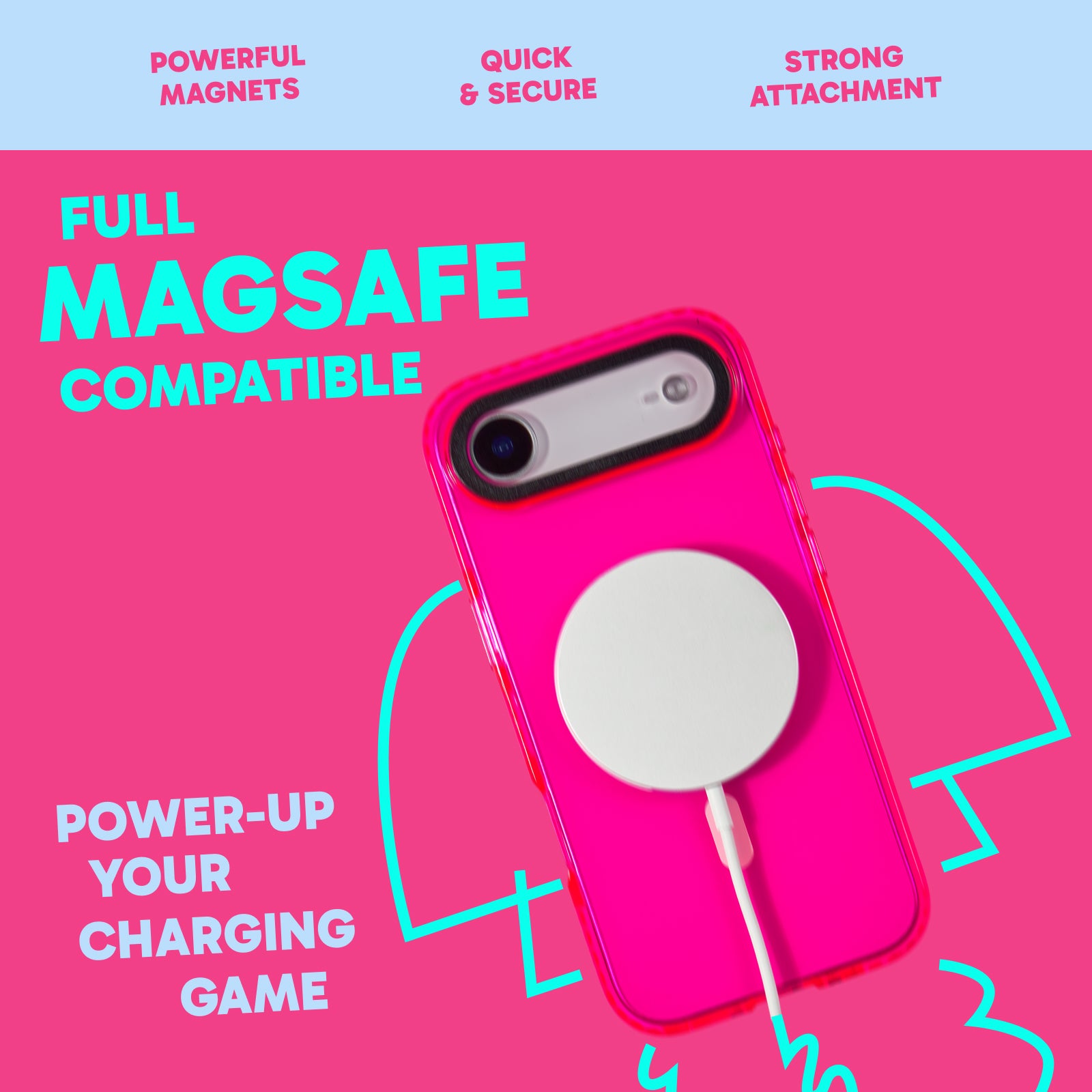 MagSafe Barrier Case for iPhone 17 Air - Radiant Hot Pink