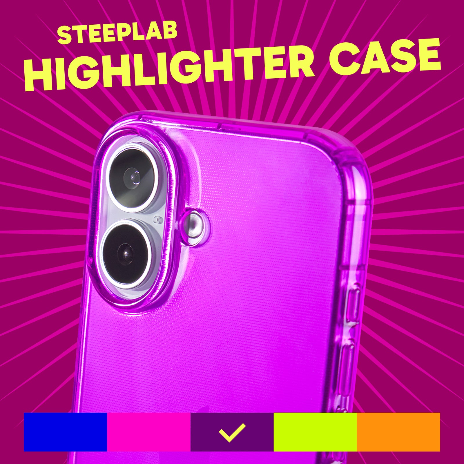 Highlighter Case for iPhone 17 - Saturated Vivid Purple