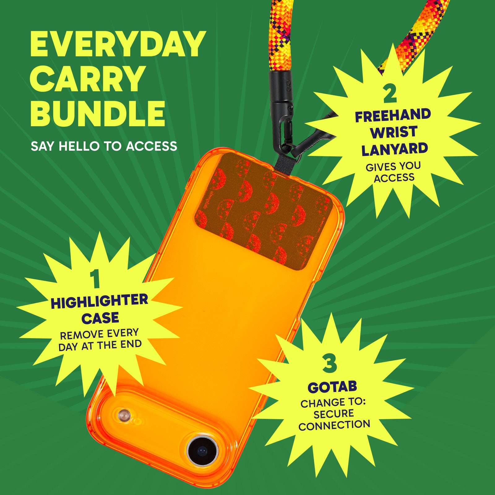 SteepLab Highlighter Case + Freehand Crossbody Lanyard Bundle for iPhone 17 Air