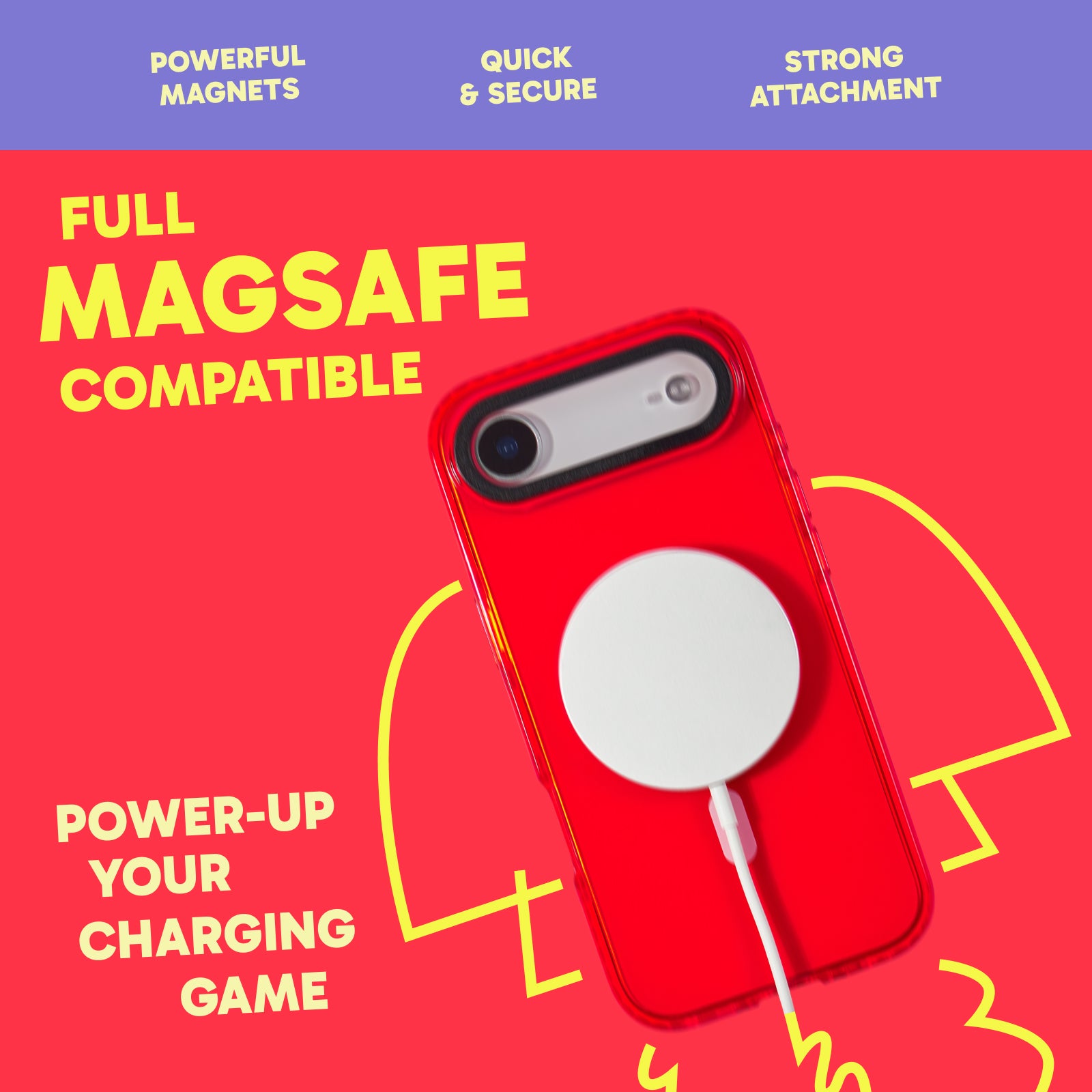 MagSafe Barrier Case for iPhone 17 Air - Electric Red Strawberry