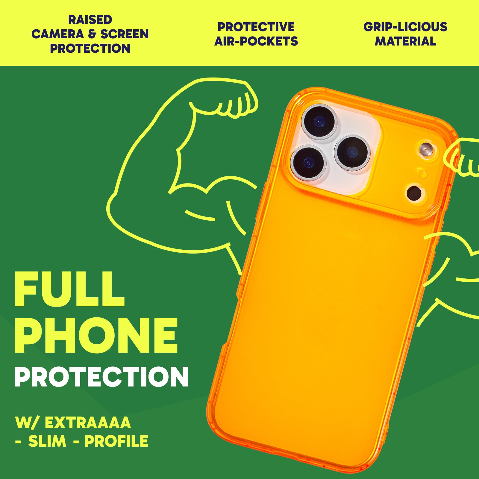 Highlighter iPhone 17 Pro Case + Freehand Wrist Lanyard Bundle - Hands-Free Carry