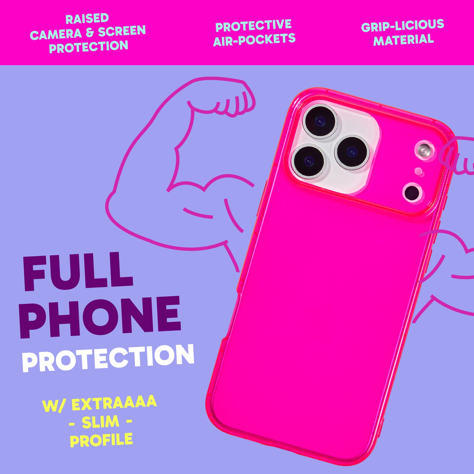 Highlighter Case for iPhone 17 Pro Max - Eye-Catching Hot Pink