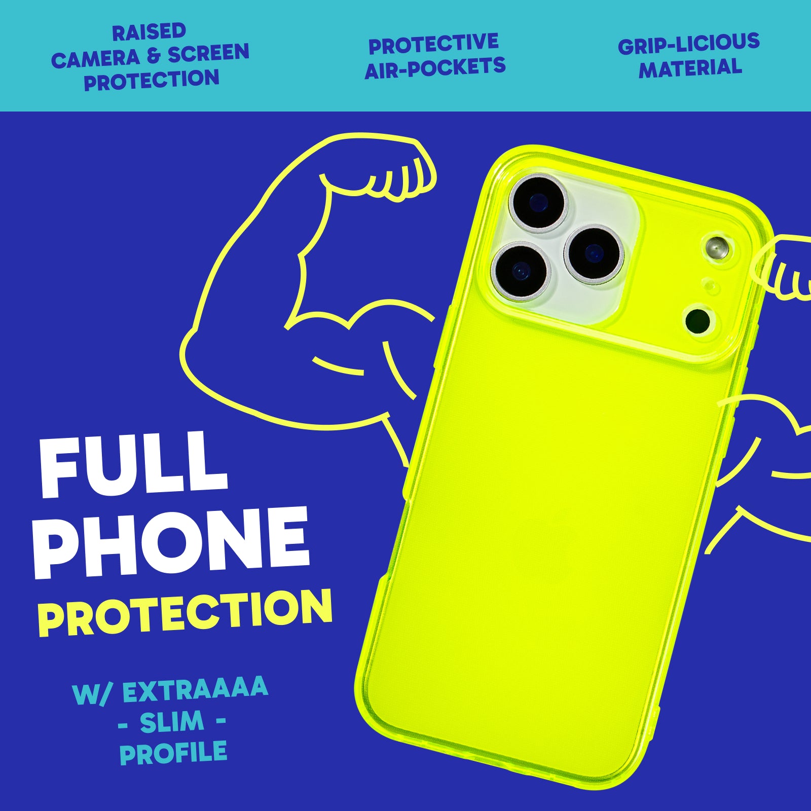 Highlighter Case for iPhone 17 Pro Max - Conspicuous Neon Yellow
