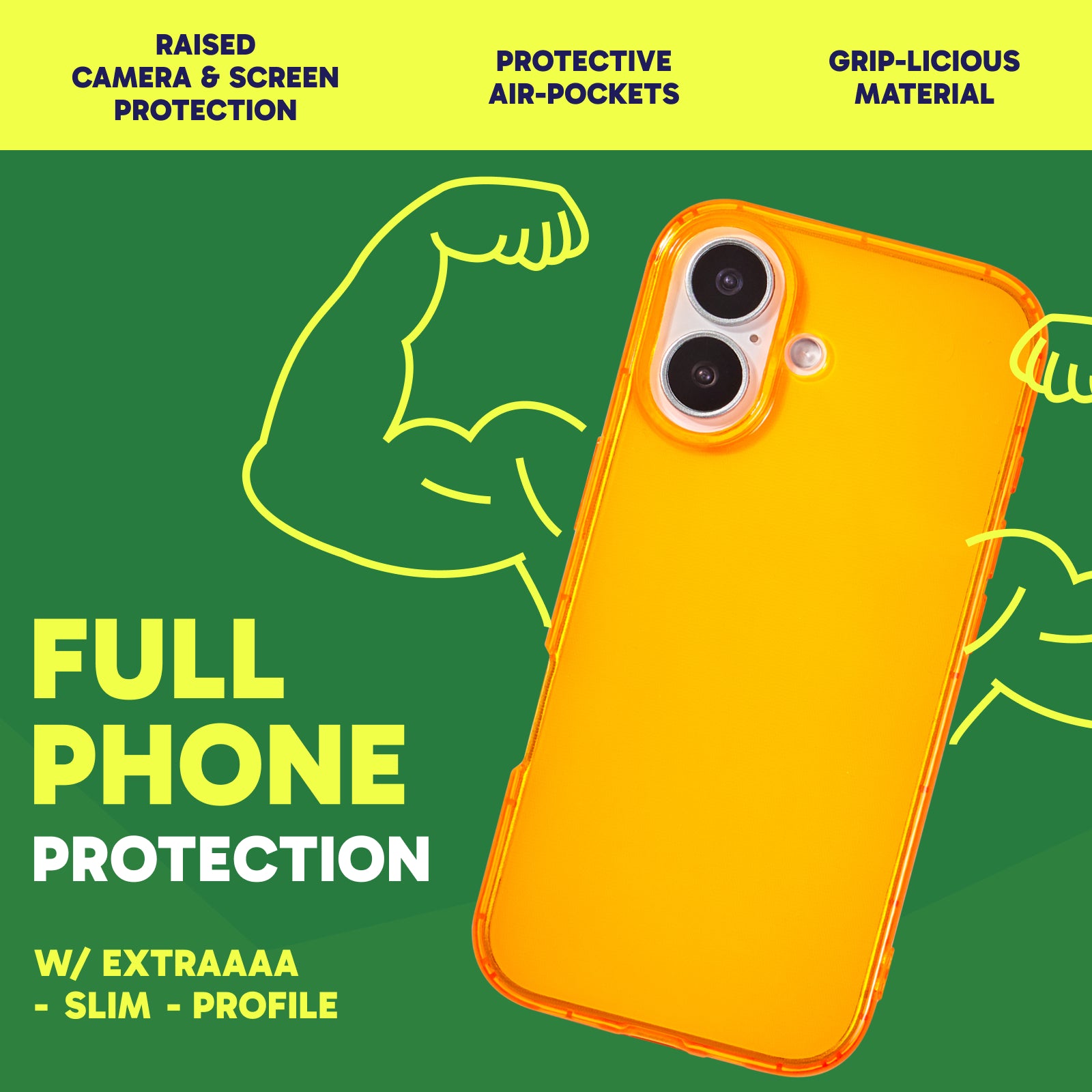 Highlighter iPhone 17 Case + Freehand Wrist Lanyard Bundle - Hands-Free Carry