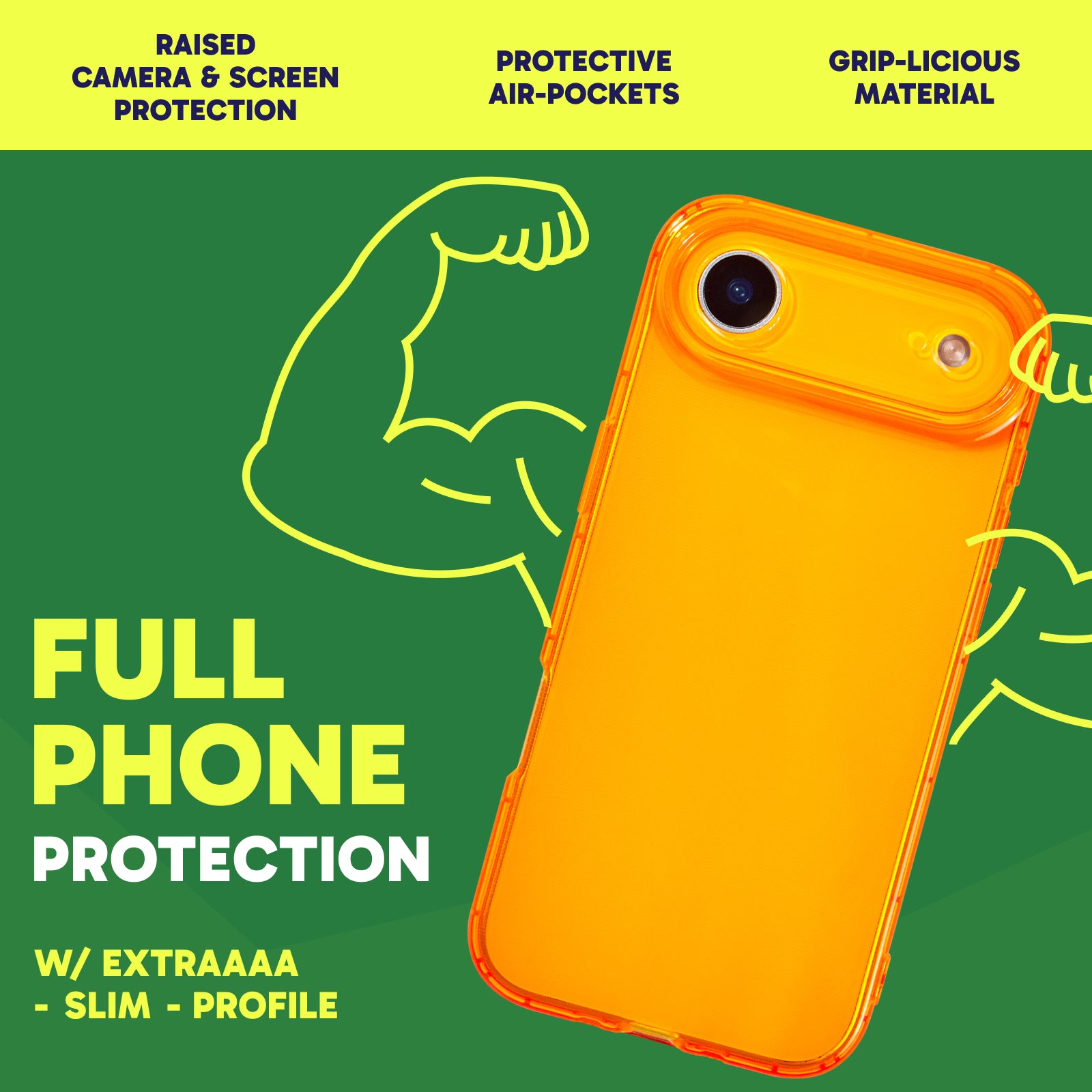 Highlighter iPhone 17 Air Case + Freehand Wrist Lanyard Bundle - Hands-Free Carry