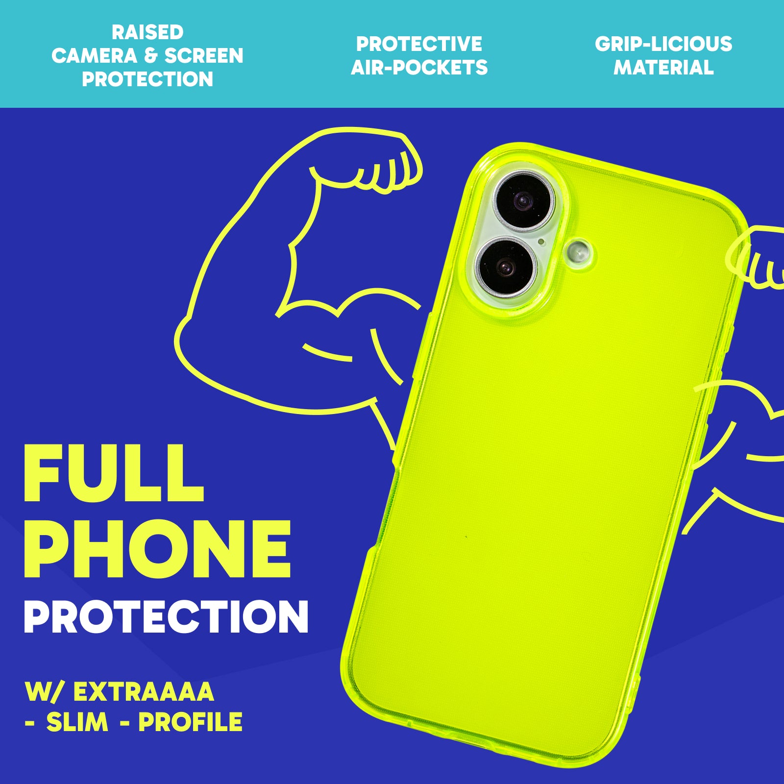 Highlighter iPhone 17 Case + Freehand Wrist Lanyard Bundle - Hands-Free Carry